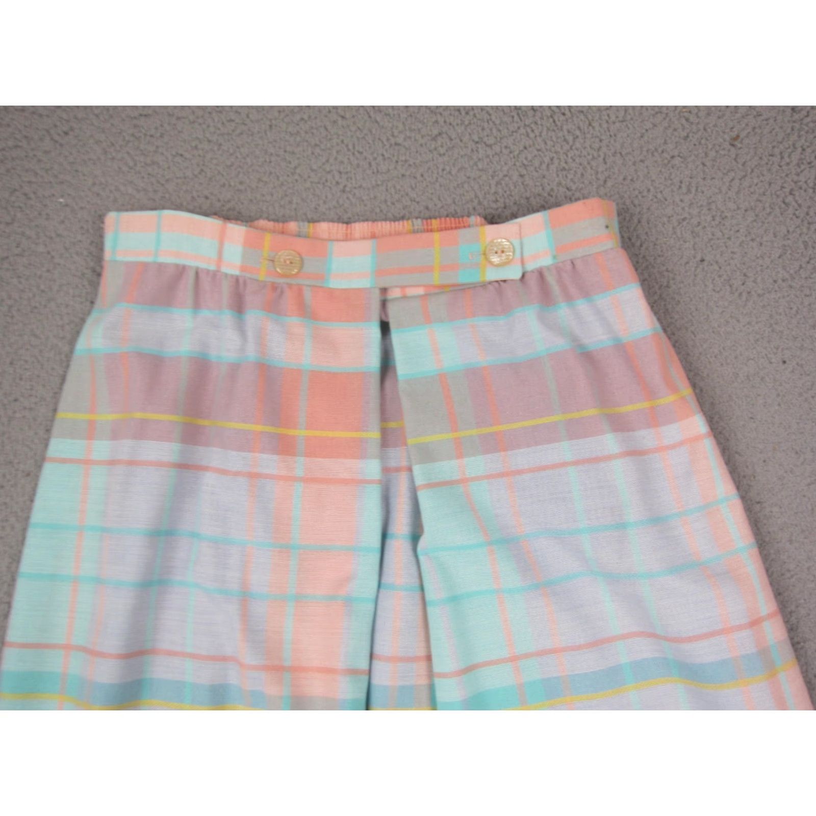 Vintage VINTAGE TanJay Skirt Womens 18 A-Line Midi Plaid Green Orange 80s 90s Made in USA Mens Womens Girls Size 40" / US 18 - 2 Thumbnail