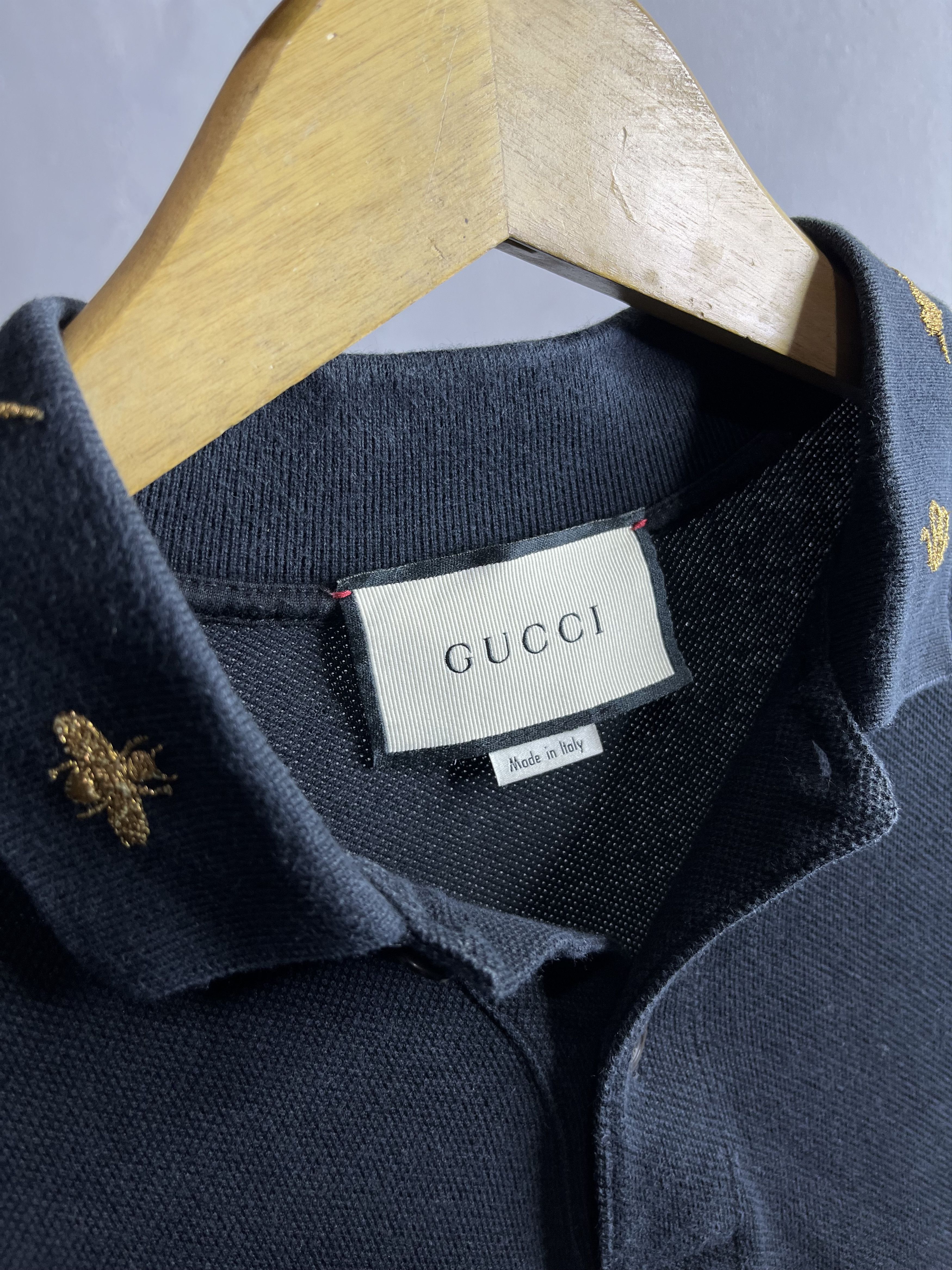 Gucci Gucci gold embroidered gold polo shirt Size US S / EU 44-46 / 1 - 7 Thumbnail