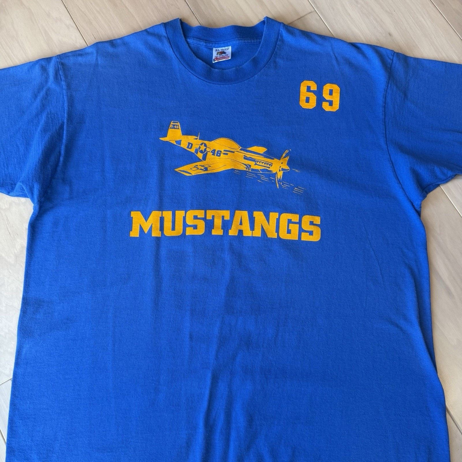 Vintage Vintage P51 Mustang Shirt XL Blue 90s Military Fighter Jet Size US XL / EU 56 / 4 - 3 Thumbnail