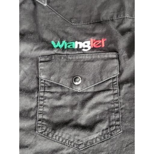 Wrangler Wrangler Mexican Flag Pearl Snap Shirt Men Sz M Black Ranchw Size US M / EU 48-50 / 2 - 9 Thumbnail