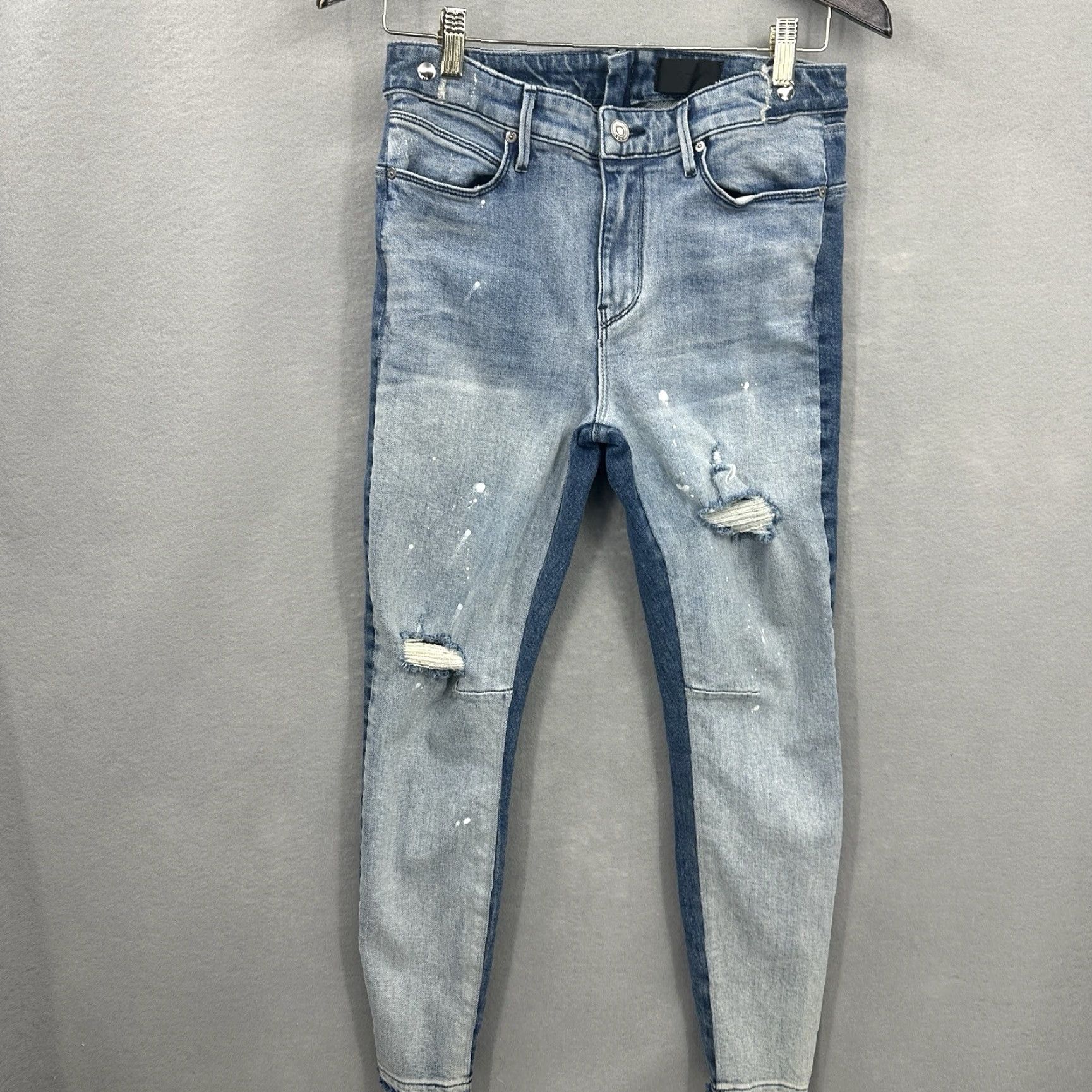 Rta RtA Jeans Women's 28 Skinny Distressed Blue Denim with Knee Tears - Slim Fit, Industrial Style, Non-Vintage Size 28" / US 6 / IT 42 - 2 Thumbnail