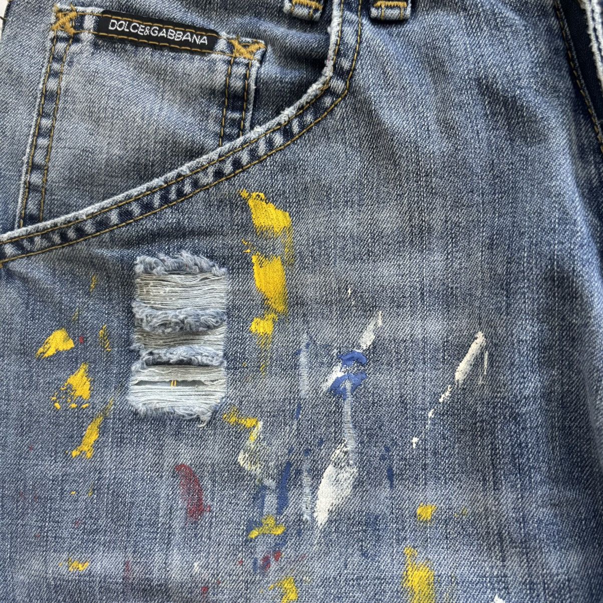 Dolce & Gabbana Dolce & Gabbana Paint Splatter Jeans Size 27" / US 4 / IT 40 - 10 Thumbnail