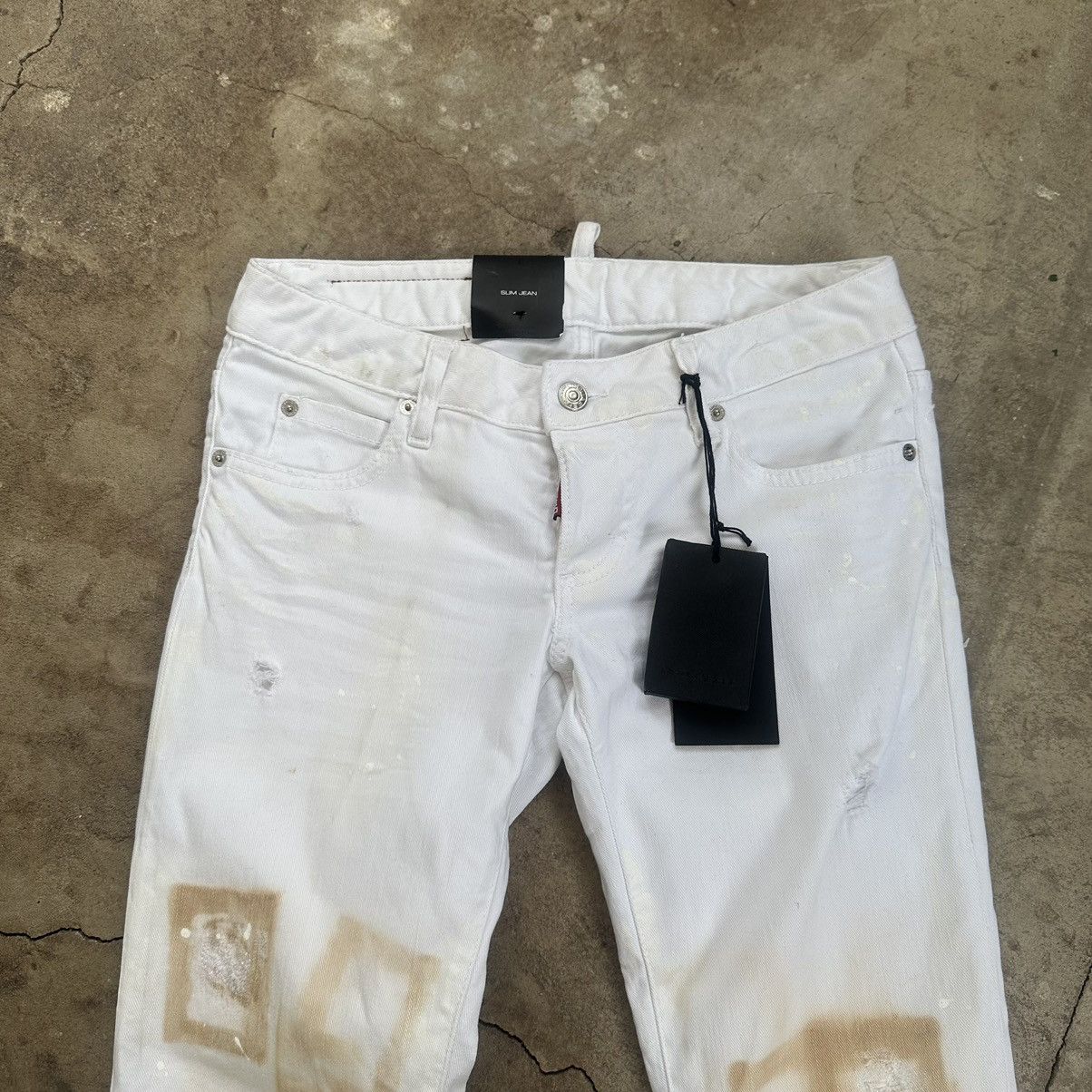 Dsquared2 × Vintage Y2K Dsquared2 distressed painted flared archive denim jeans Size 27" / US 4 / IT 40 - 6 Thumbnail