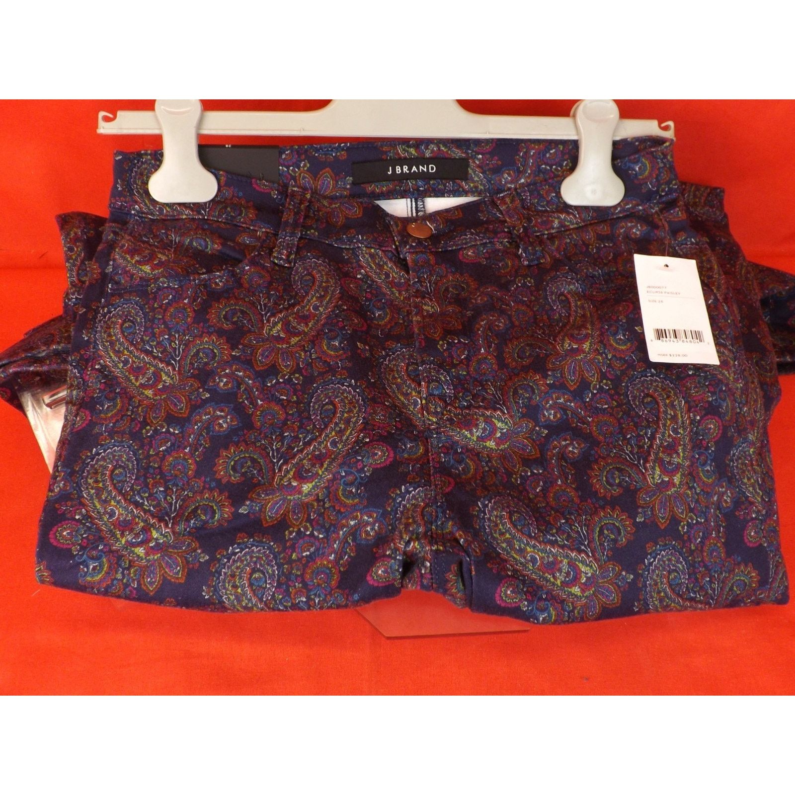 J Brand J BRAND MULTI COLOR ECLIPSE PAISLEY SKINNY MID RISE JEANS 28 Size 28" / US 6 / IT 42 - 12 Thumbnail