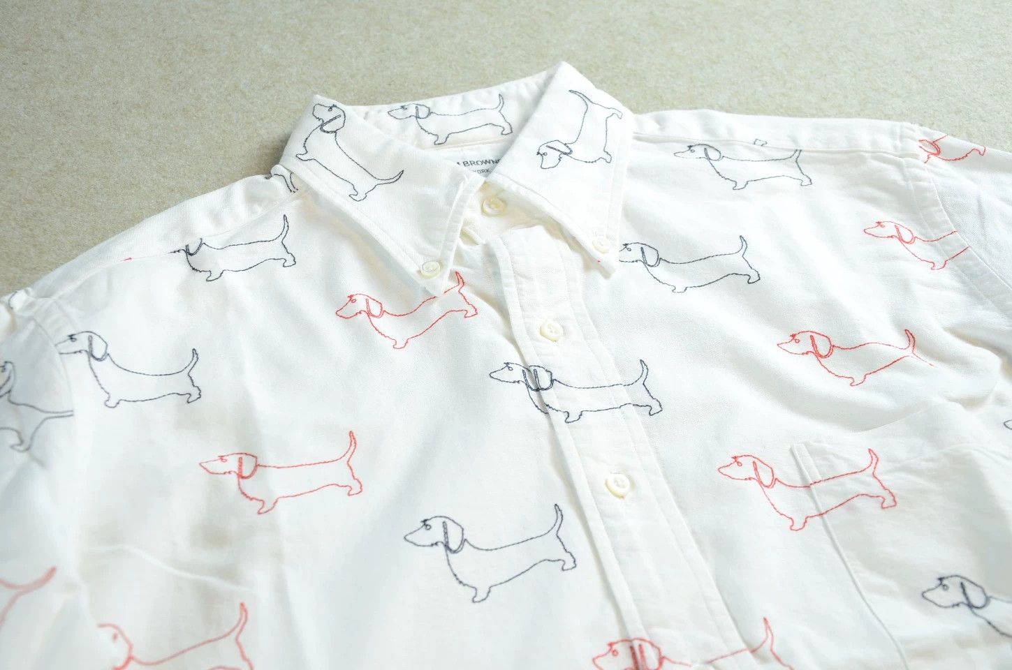 Thom Browne Thom Browne Dachshund Embro Runway Oxford White Shirt Size 2 Size US M / EU 48-50 / 2 - 2 Thumbnail