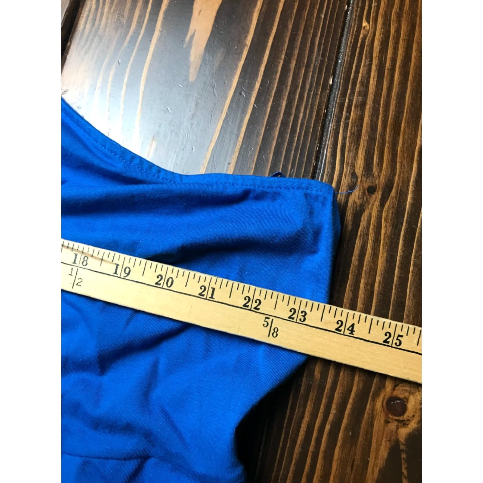 Vintage WHO WHAT WEAR Dress Womens Plus Size 2X Blue Midi One Shoulder 46" Long Short Sleeve Pullover Casual Party/Cocktail Travel Womens Size XXL / US 16-18 / IT 52-54 - 4 Thumbnail