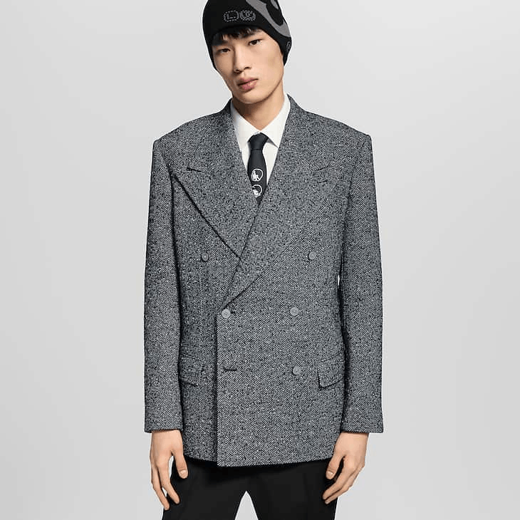 Louis Vuitton Double-Breasted Tweed Jacket Size US L / EU 52-54 / 3 - 2 Thumbnail