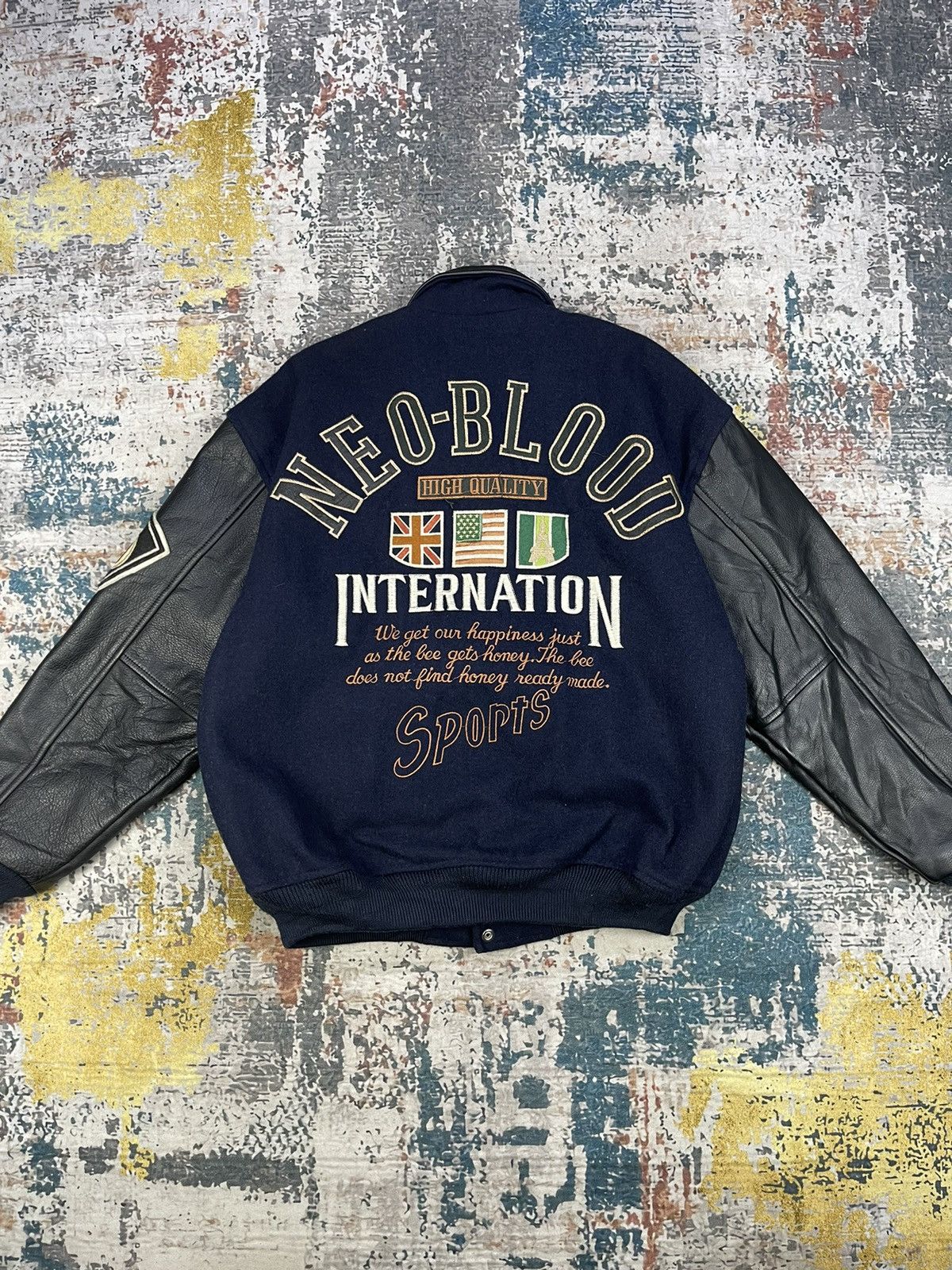 Vintage Vintage Neo Blood Tokyo Cowhide Varsity Jacket Size US L / EU 52-54 / 3 - 1 Thumbnail