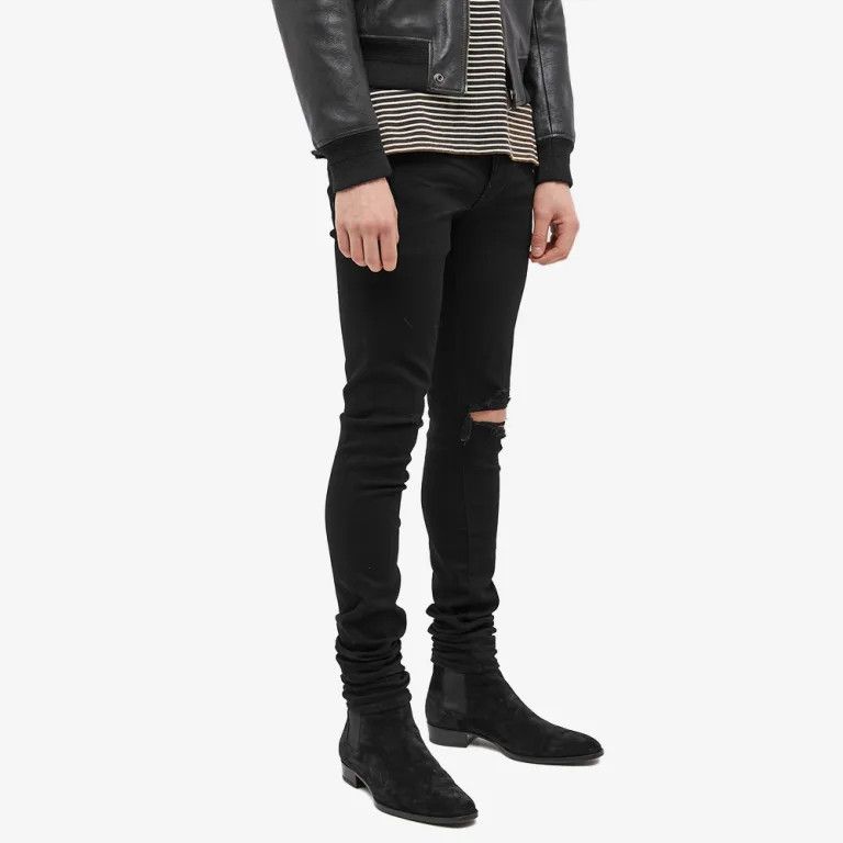 Amiri o1mle0426 Boken Jeans in Black Size US 38 / EU 54 - 2 Thumbnail