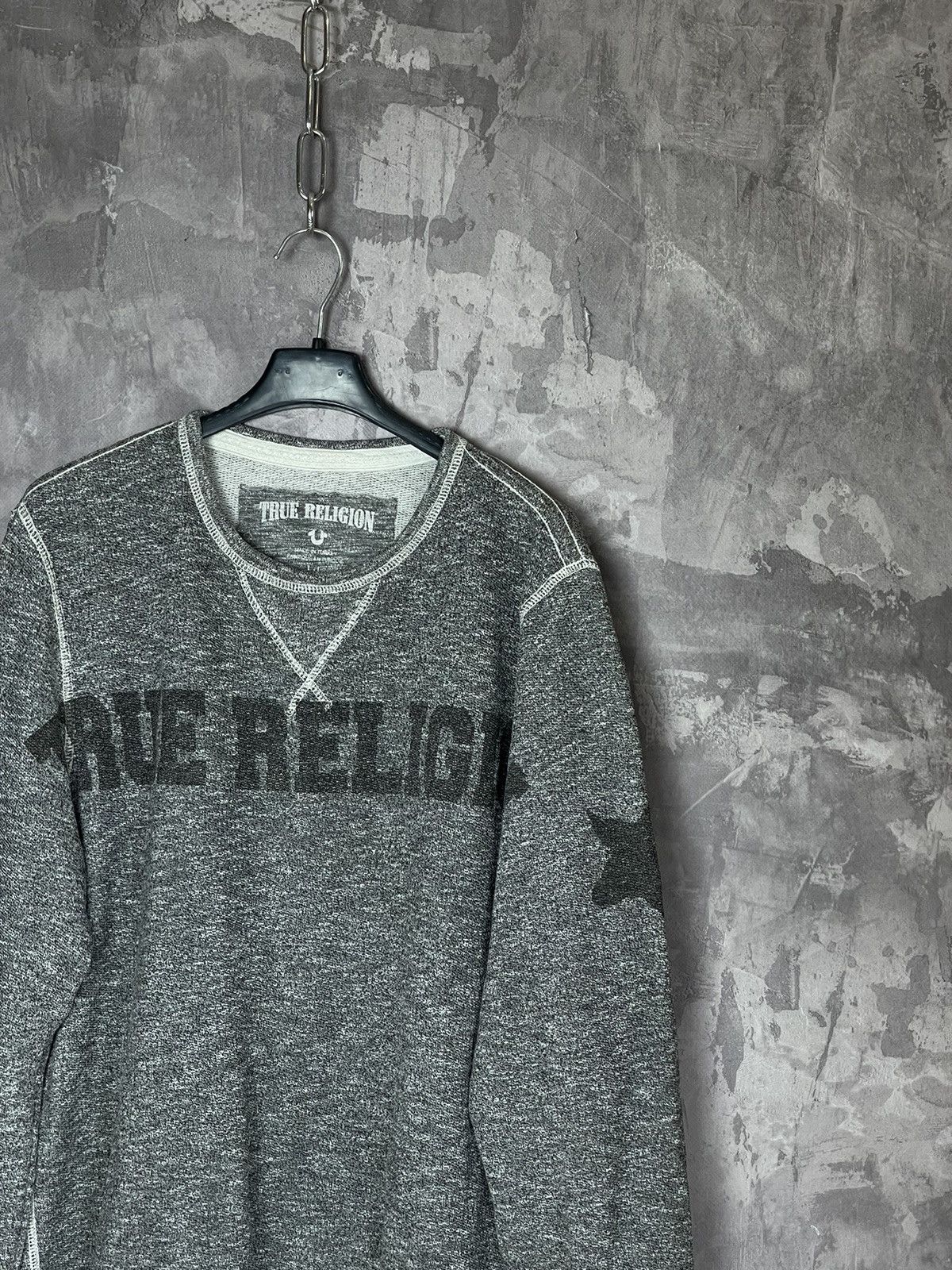 True Religion Vintage True Religion Sweatshirt Big Logo Japan y2k 1990s Size US L / EU 52-54 / 3 - 4 Thumbnail