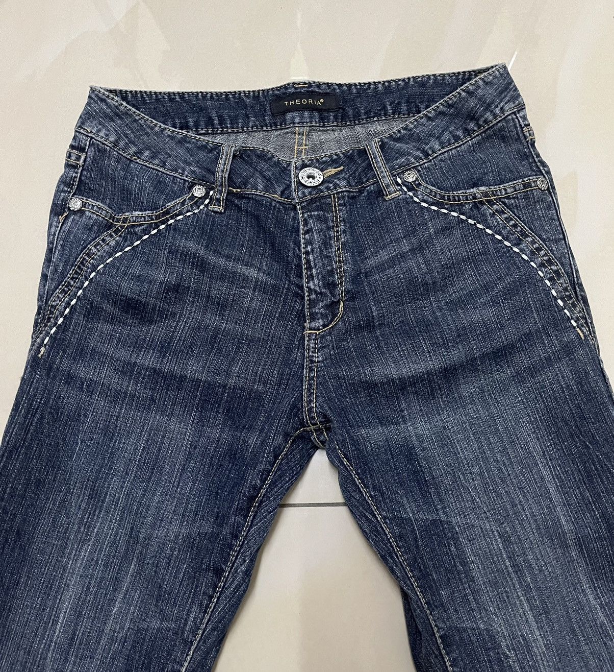 Japanese Brand Flare Jeans Theoria Thunder low rise stretch denim bootcut Size US 28 / EU 44 - 2 Thumbnail