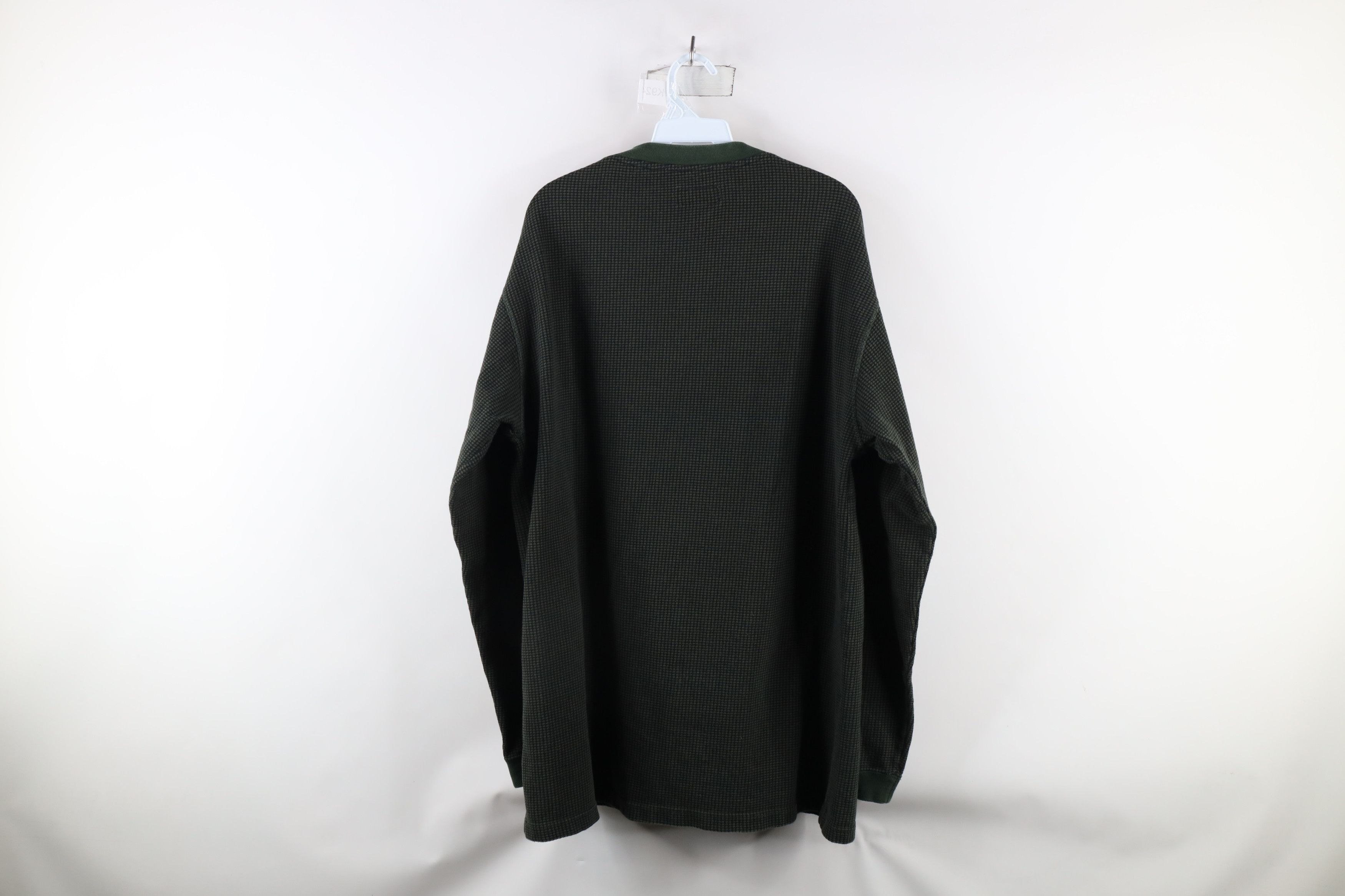 Vintage Vintage 90s Streetwear Thermal Waffle Knit Henley T-Shirt Size US L / EU 52-54 / 3 - 9 Thumbnail