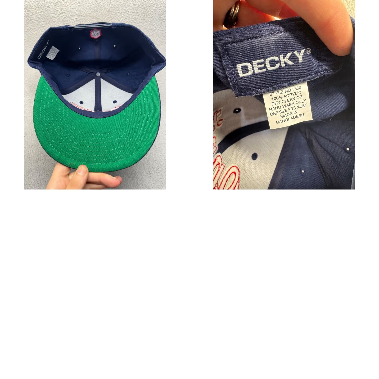 Vintage Onnit Navy Blue Adjustable Snapback Hat With Red Embroidered Logo Size ONE SIZE - 8 Thumbnail