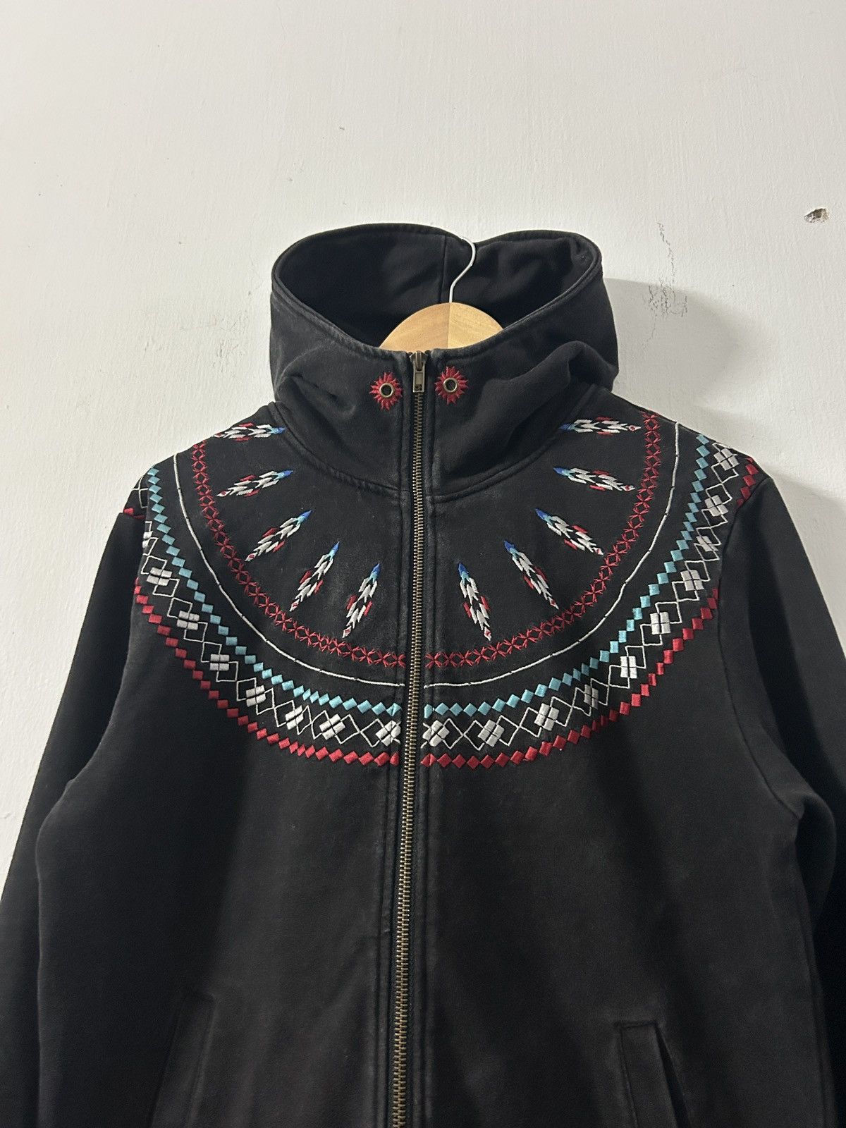 Japanese Brand Vintage Low Blow Knuckle Hoodie Aztec Design Size US S / EU 44-46 / 1 - 2 Thumbnail