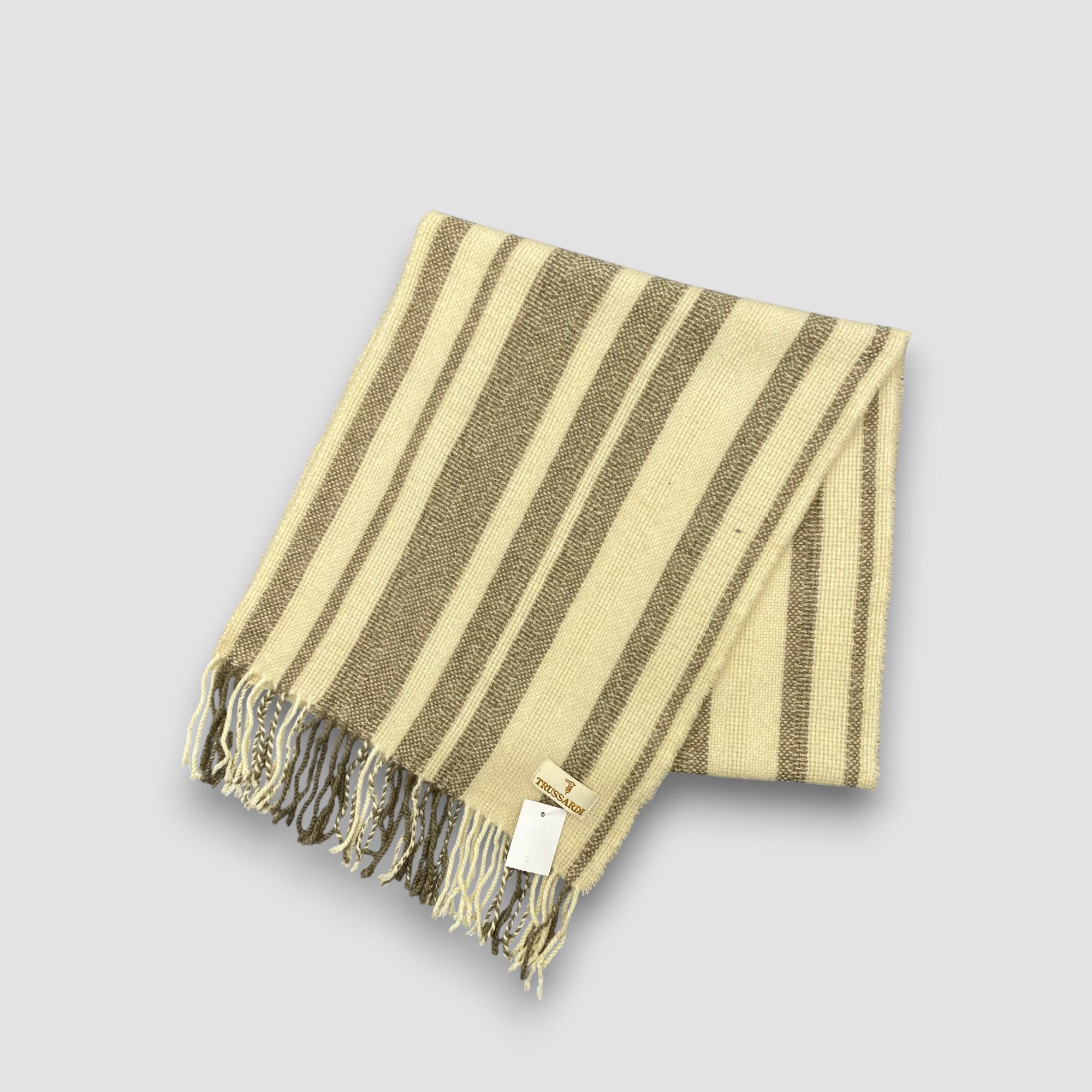 Trussardi Vintage Trussardi Scarf Muffler Wool Cashmere Scarves Size ONE SIZE - 3 Thumbnail