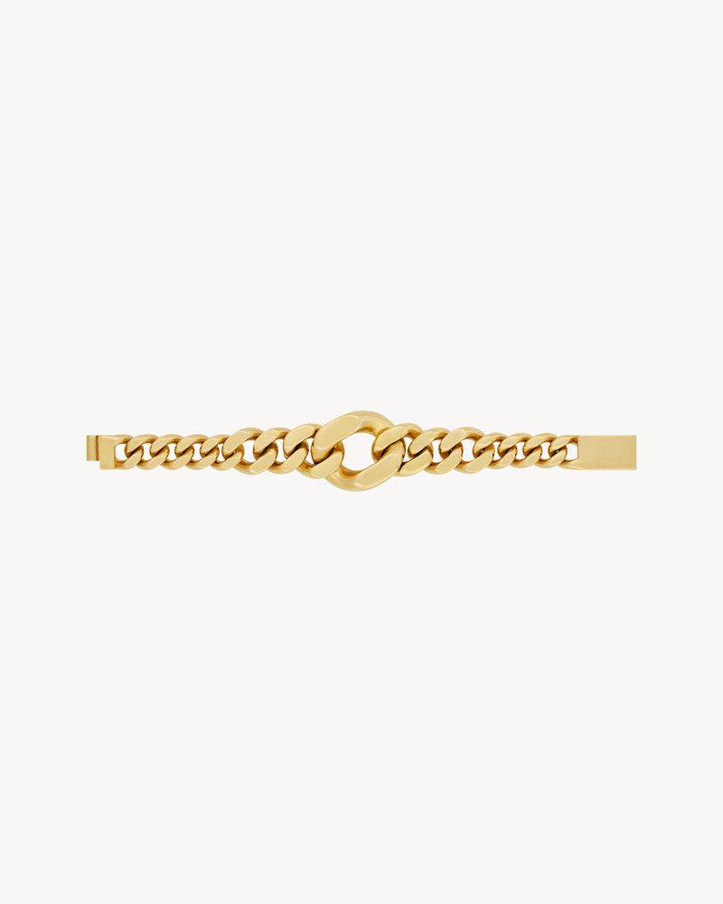 Saint Laurent Paris o1bcso1str0226 Size:L/Graduated Chain Bracelet in Golden Size ONE SIZE - 2 Thumbnail