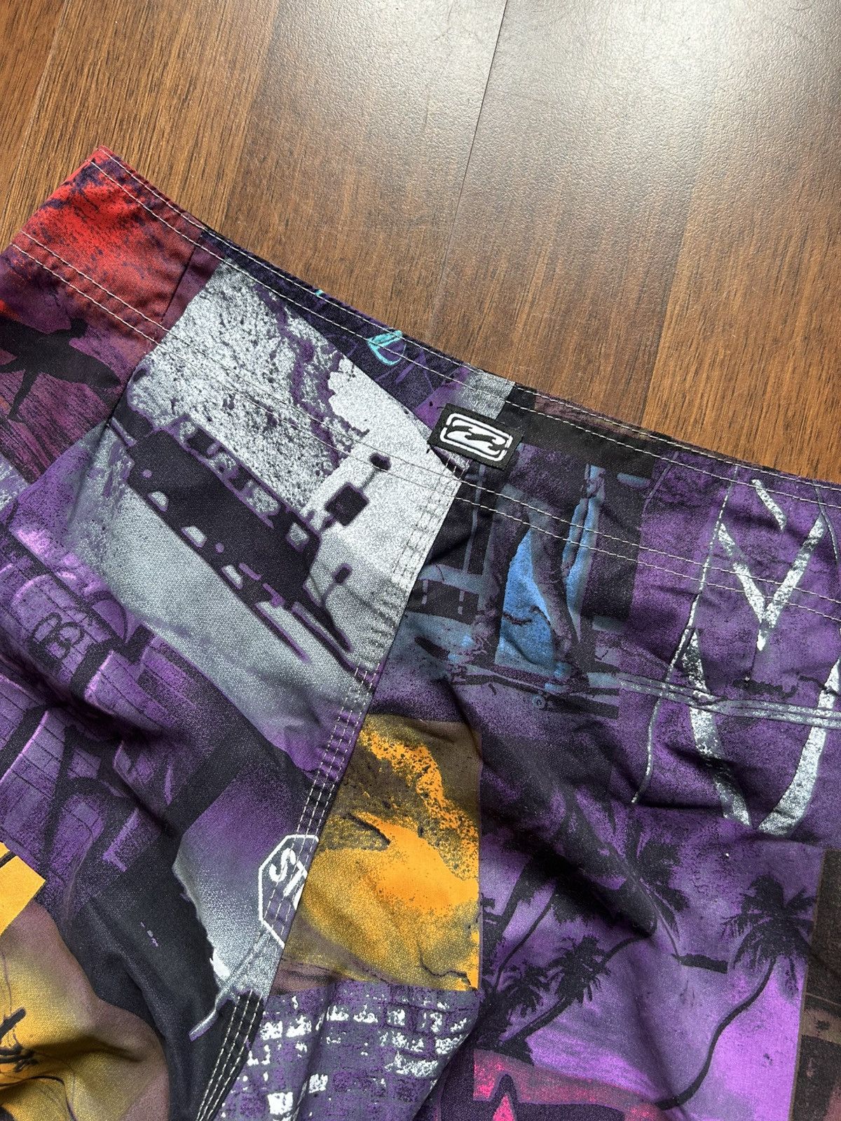 Billabong Vintage Billabong 90’s Crazy Graphic Printed Surf Size 34 Size US 34 / EU 50 - 6 Thumbnail