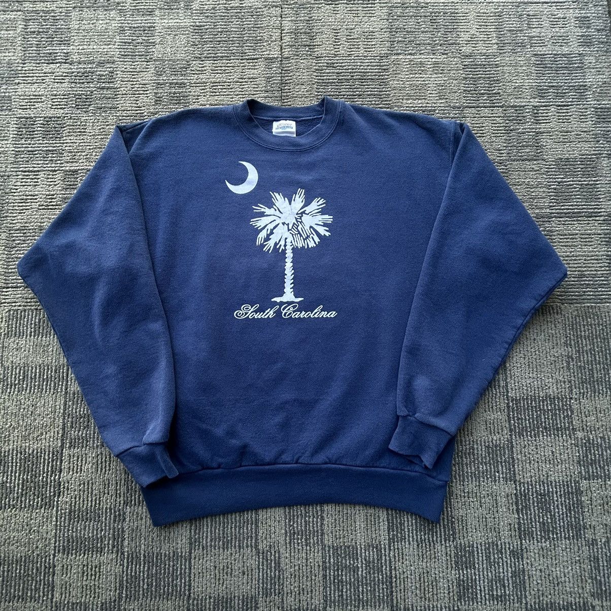 Vintage Vtg 90’s South Carolina Palmetto Logo Navy Pullover Crewneck Size US S / EU 44-46 / 1 - 1 Thumbnail