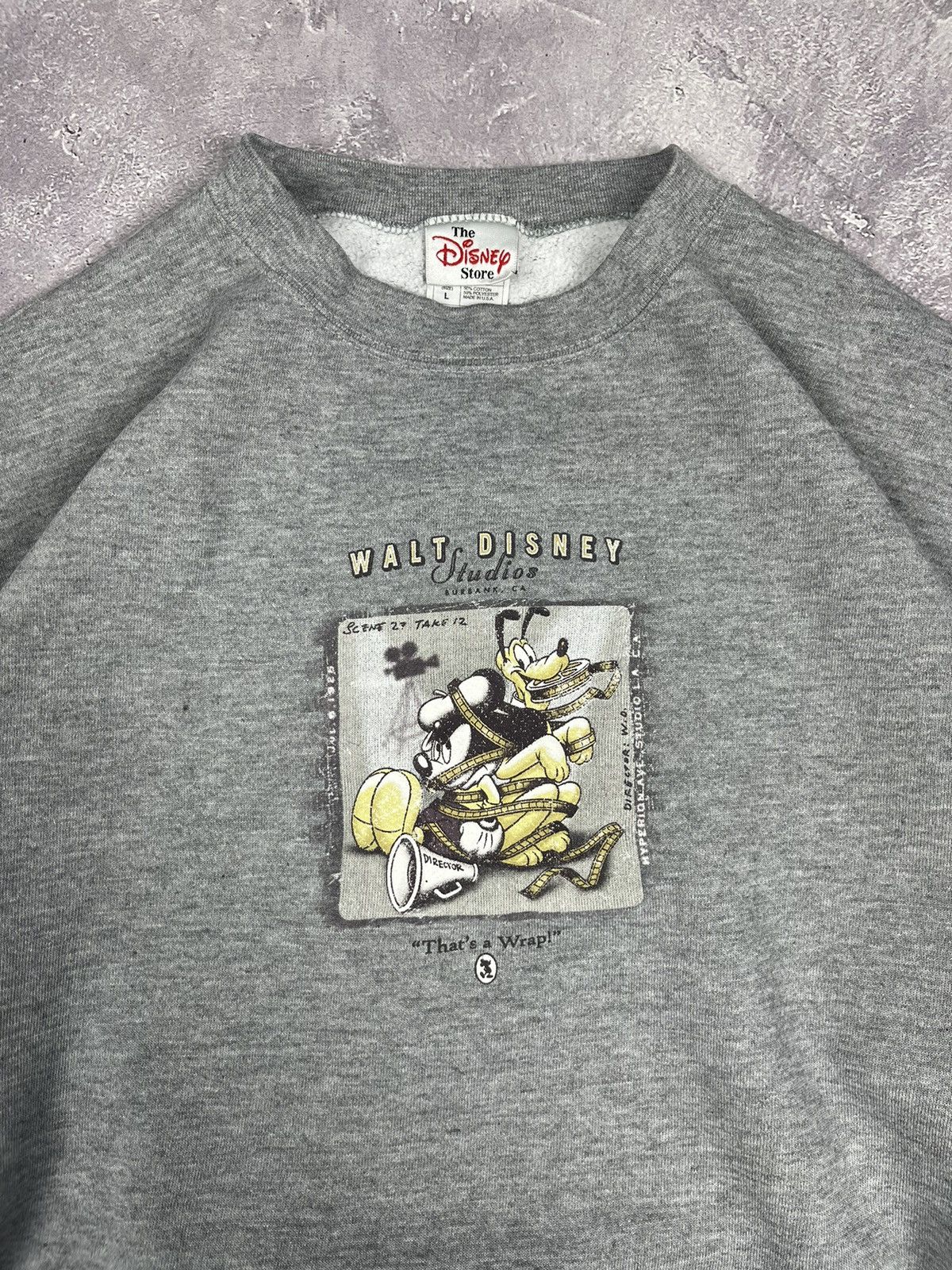 Disney Vintage 90s Walt Disney “That’s a Wrap” Grey Sweatshirt Size US L / EU 52-54 / 3 - 2 Thumbnail