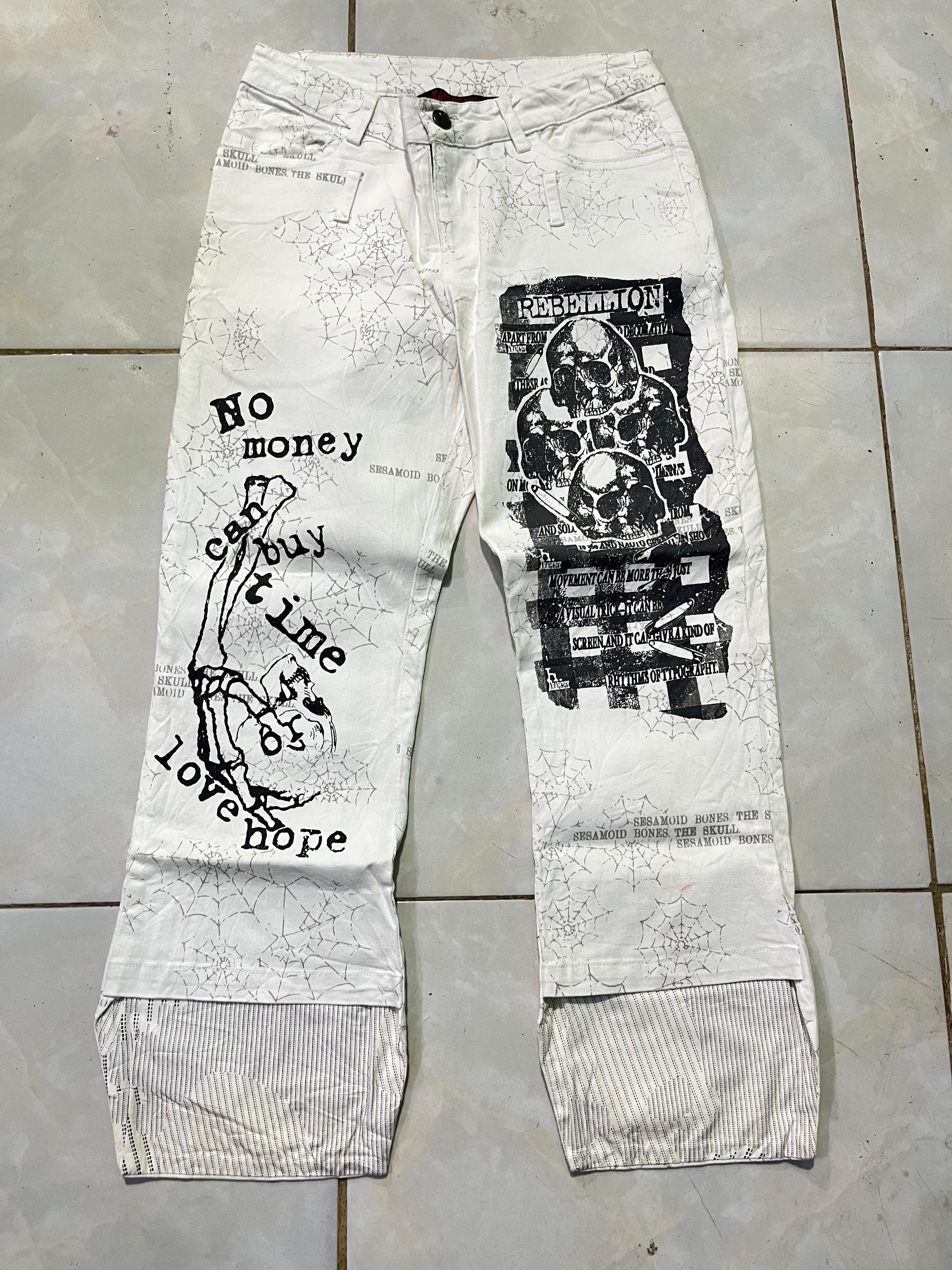 H.Anarchyism For Plus Spider Printed Pants