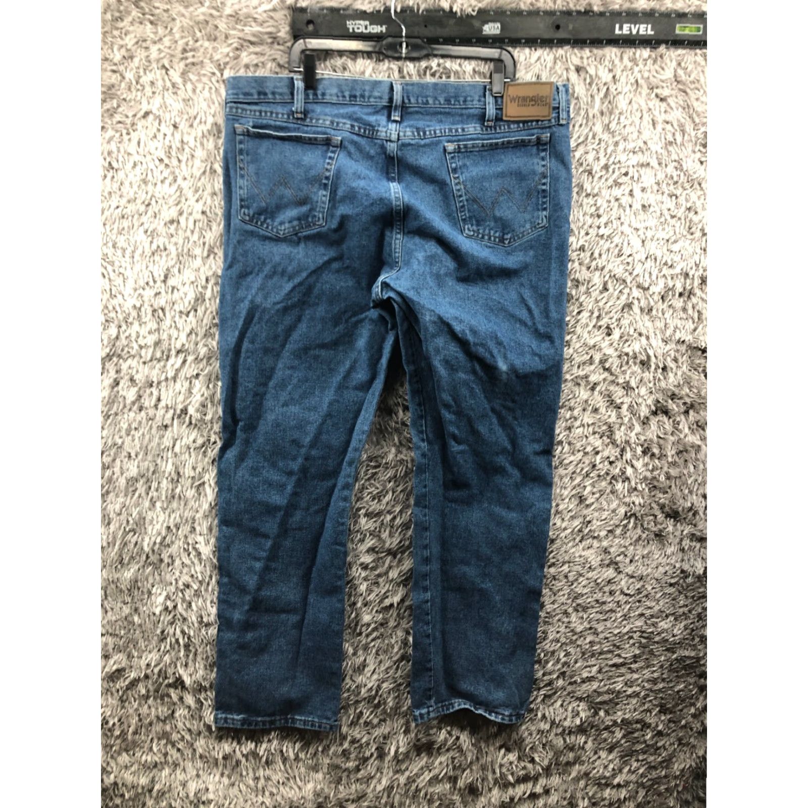 Wrangler Wrangler Mid Blue Denim Jeans 42x32 Mens Straight Regular Waist 5-Pocket Rugged Wear Denim Jeans Baggy Casual Trending Mens Size US 42 / EU 58 - 5 Thumbnail