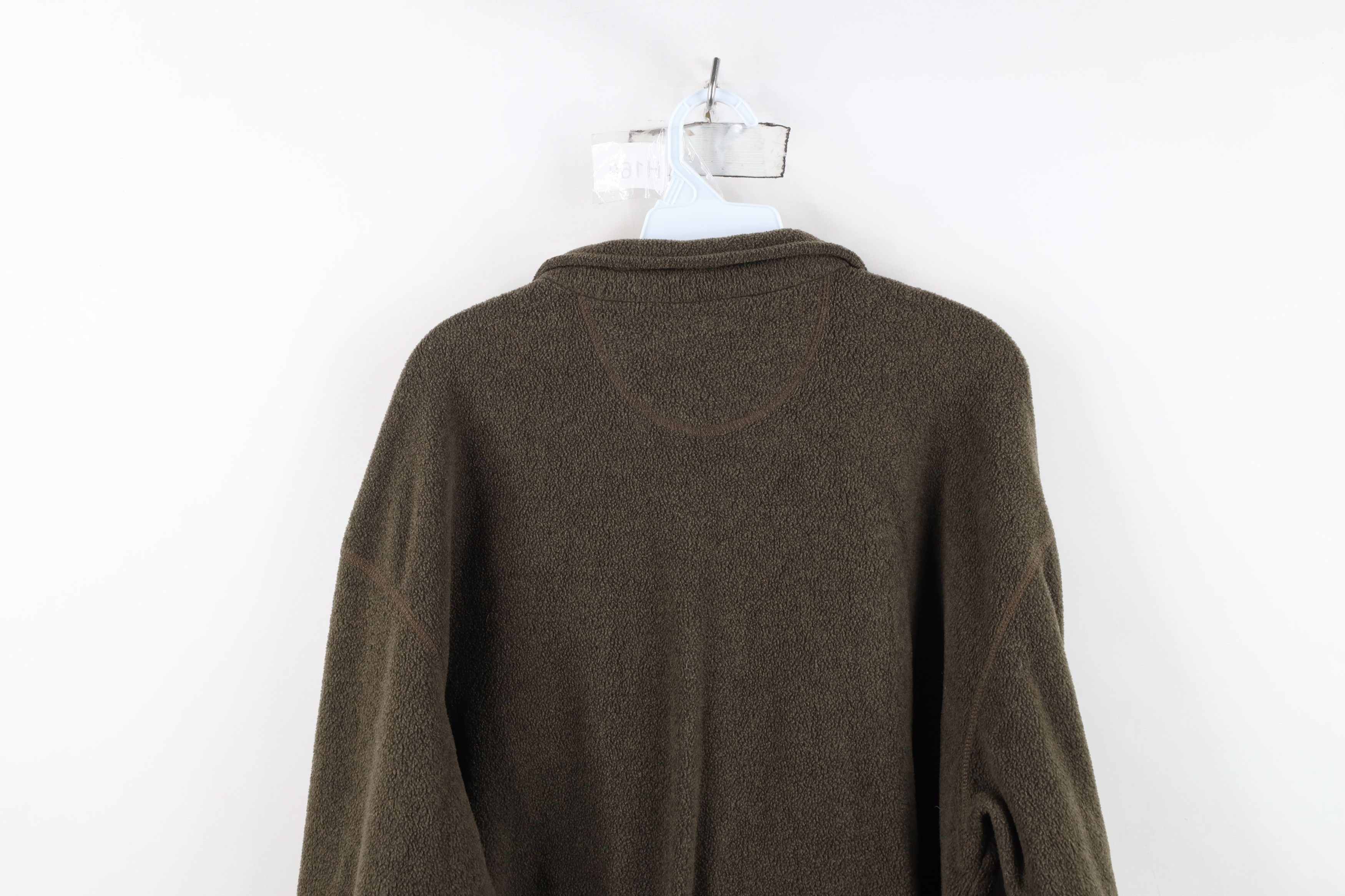 Eddie Bauer Vintage 90s Eddie Bauer Collared Fleece Button Shirt Brown Size XL / US 12-14 / IT 48-50 - 12 Thumbnail