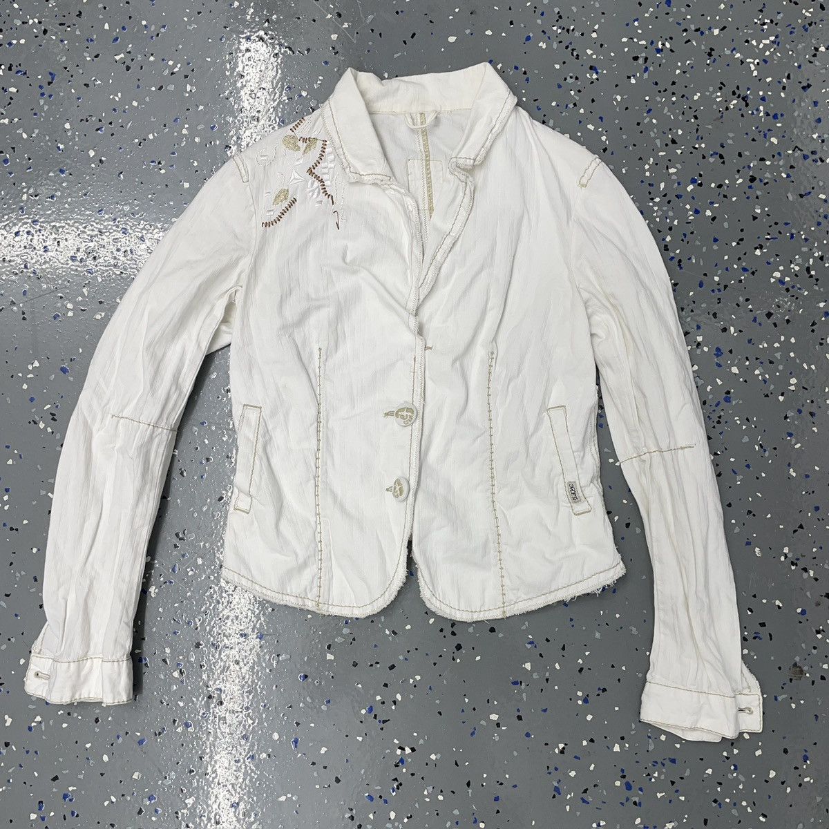 Vintage Marithé + François Girbaud Women's White Jacket | Grailed