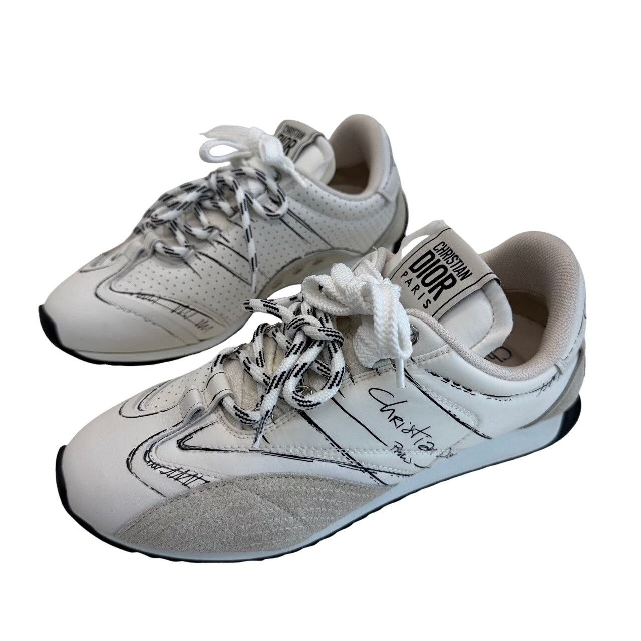 Dior Dior D-Sketch Low-Top Sneakers Size 37.5 Size US 7.5 / IT 37.5 - 1 Thumbnail