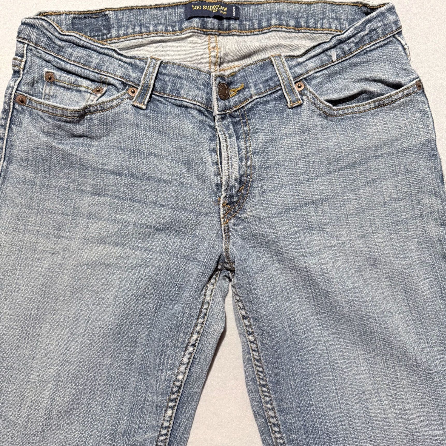 Levi's Levi's Too Superlow 524 Jeans Women 30X29 Blue Denim Stretch Slim Skinny City Retro Size 30" / US 8 / IT 44 - 3 Thumbnail