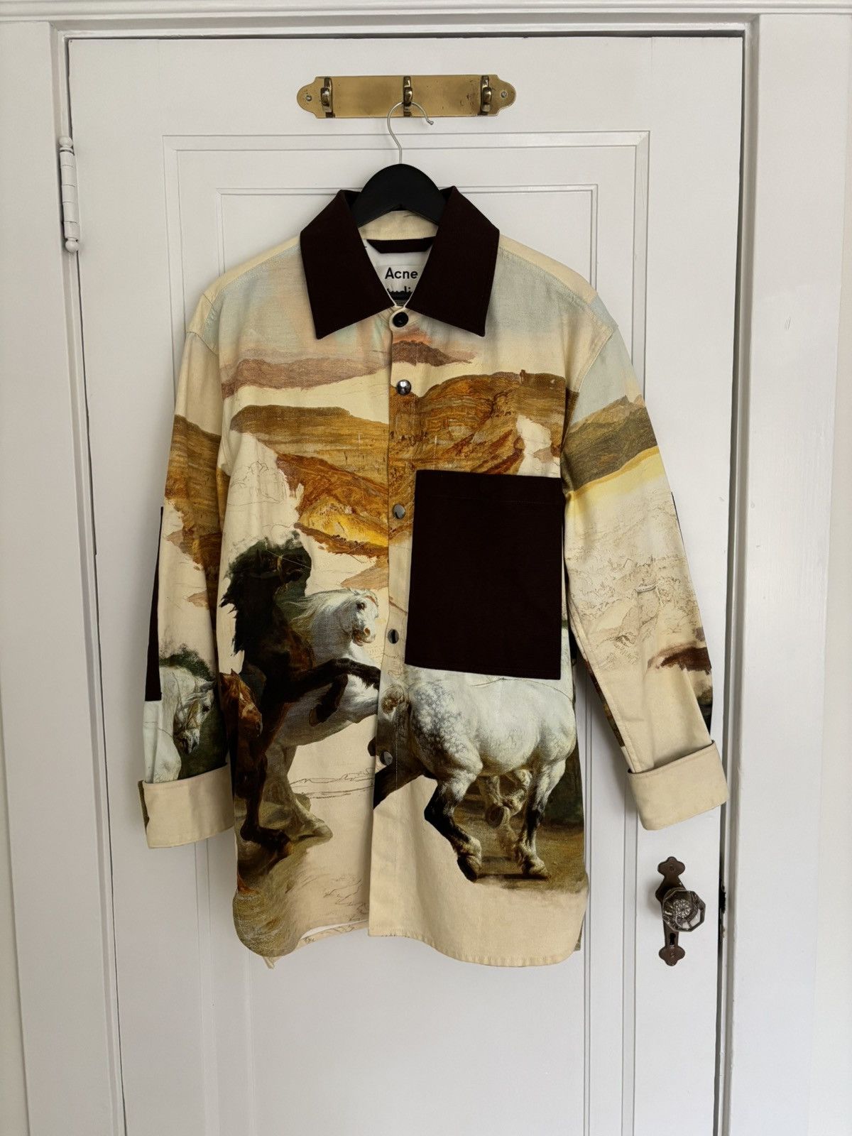 Acne Studios Acne Studios Horse-print Cotton Shirt Jacket | Grailed
