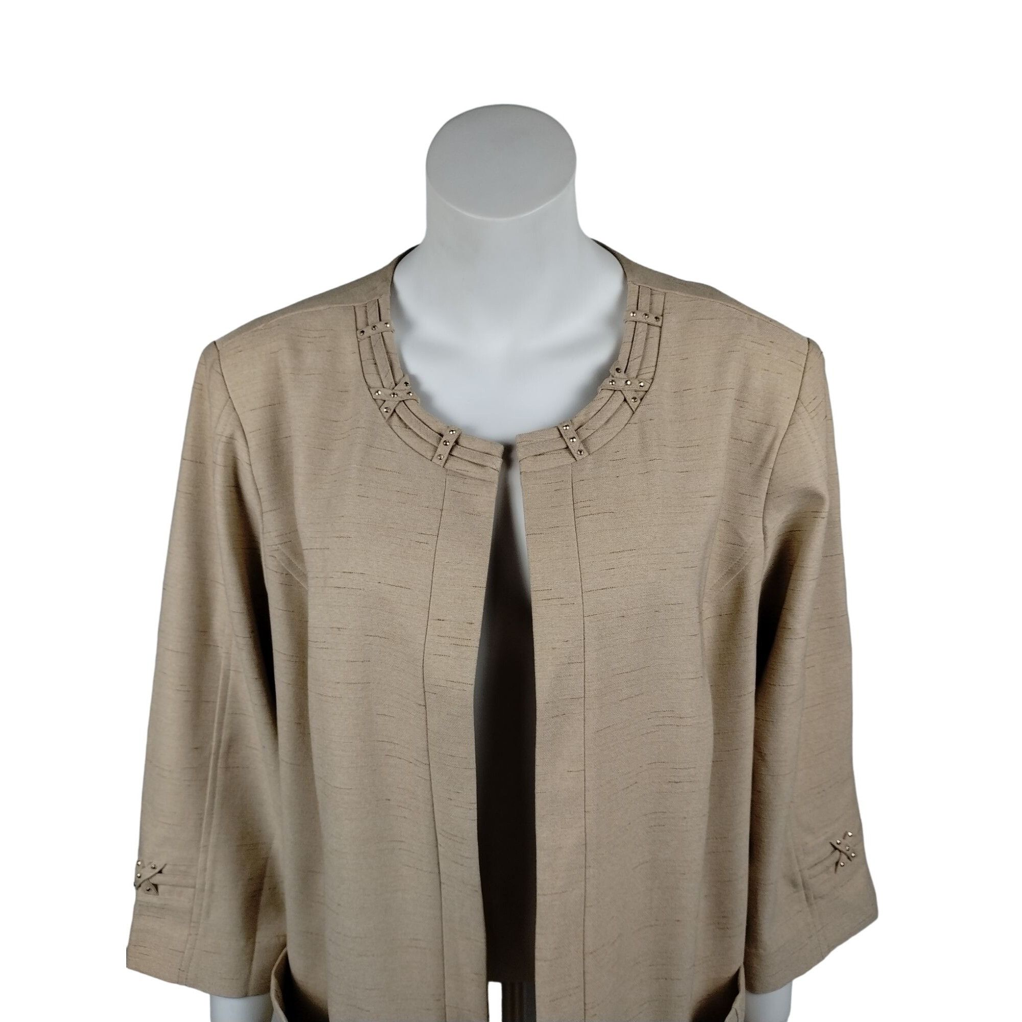 Designer Alfred Dunner Womens 18W Blazer Jacket Sheer Romance with Em Size XXL / US 16-18 / IT 52-54 - 5 Thumbnail
