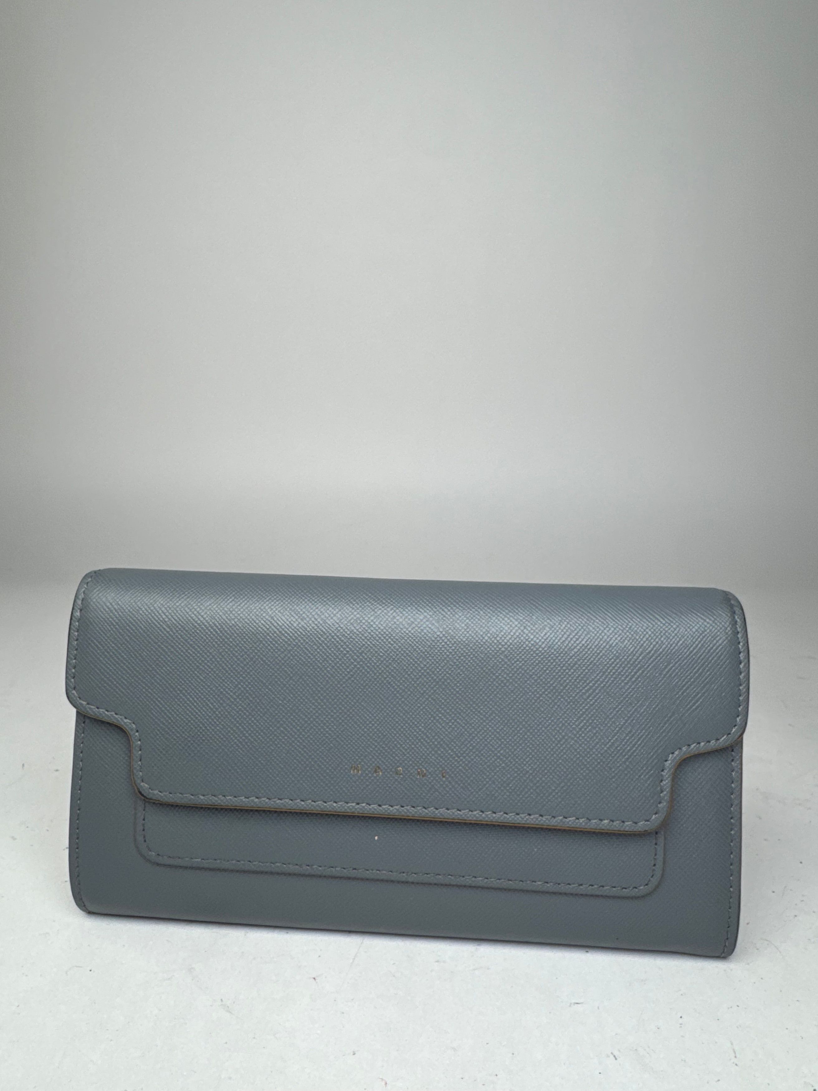 Marni Vintage Leather Wallet Blue Size ONE SIZE - 1 Thumbnail