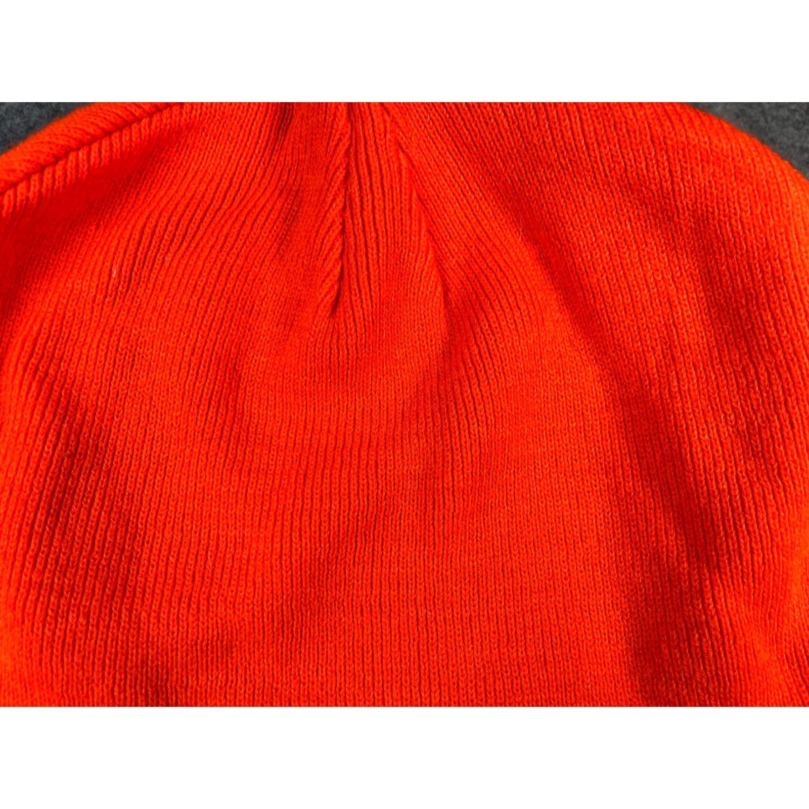 Vintage Rustic Ridge Beanie Toque Men One Size Orange Camo Knit 100% Acrylic Fish Camp Size ONE SIZE - 3 Thumbnail