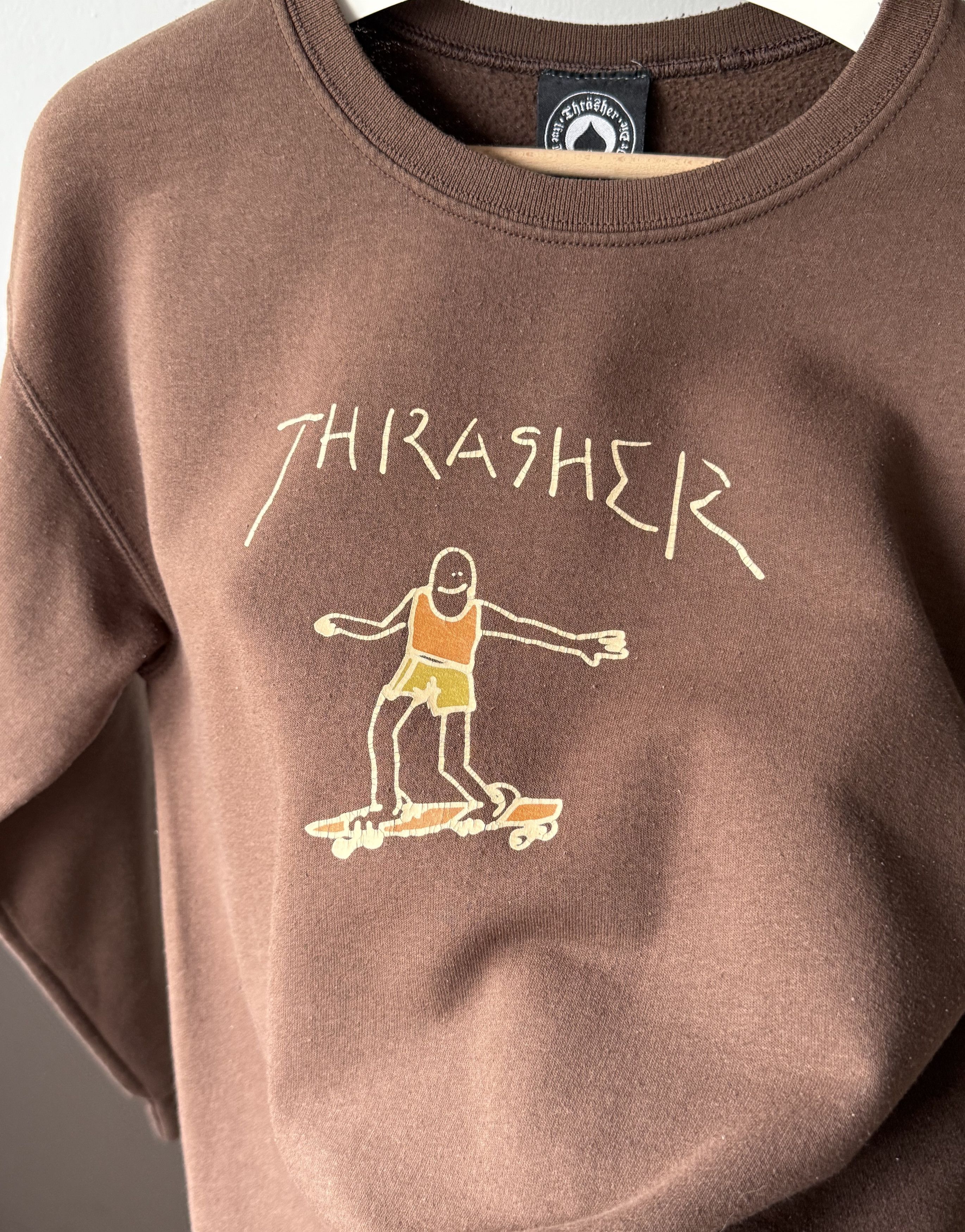 Thrasher Thrasher Gonz Logo Crew Brown Dark Chocolate L/S Sweatshirt Size US S / EU 44-46 / 1 - 7 Thumbnail