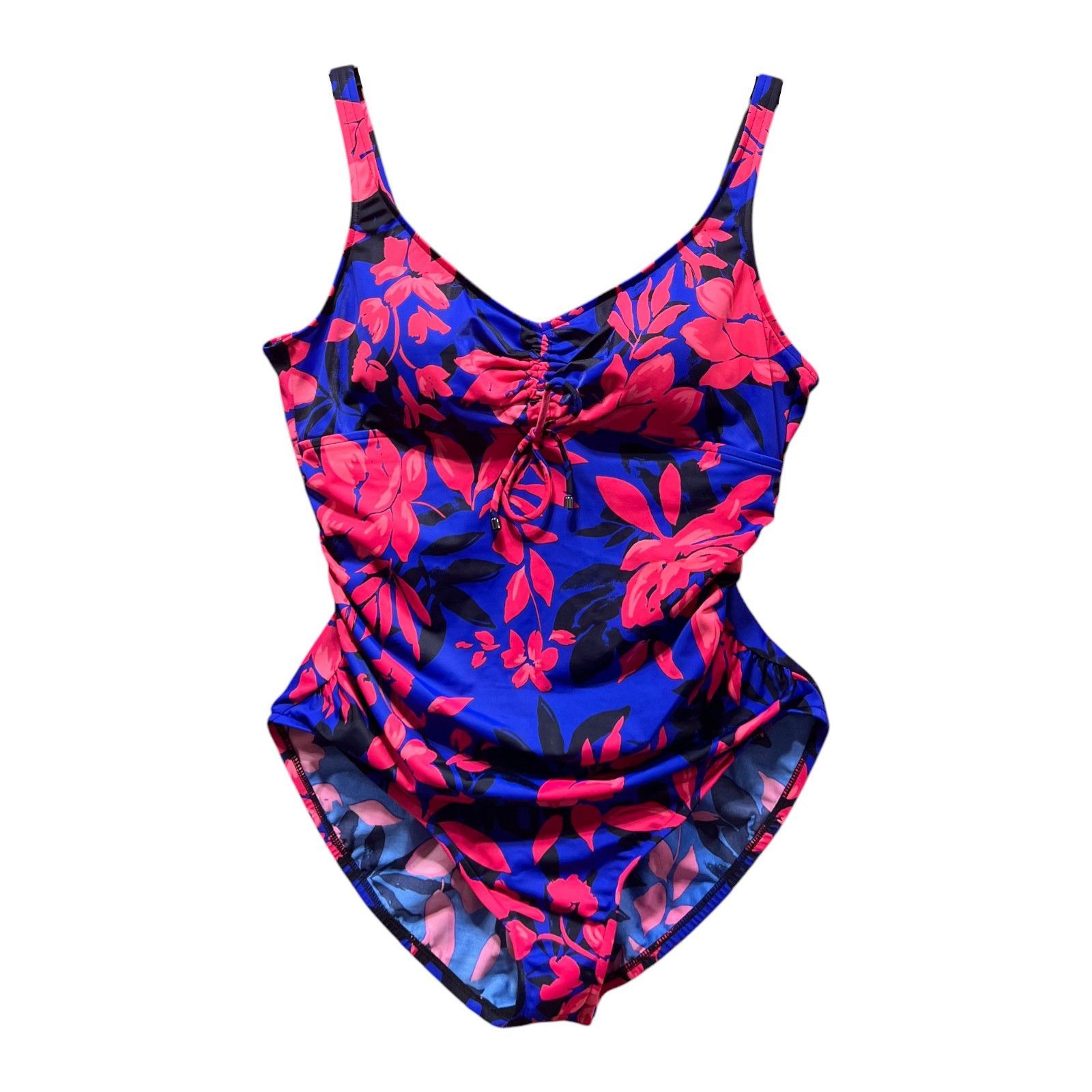 Other Aqua Green - Women's UPF 50 Cinch -Front One Piece Swimsuit- Size ONE SIZE - 18 Thumbnail