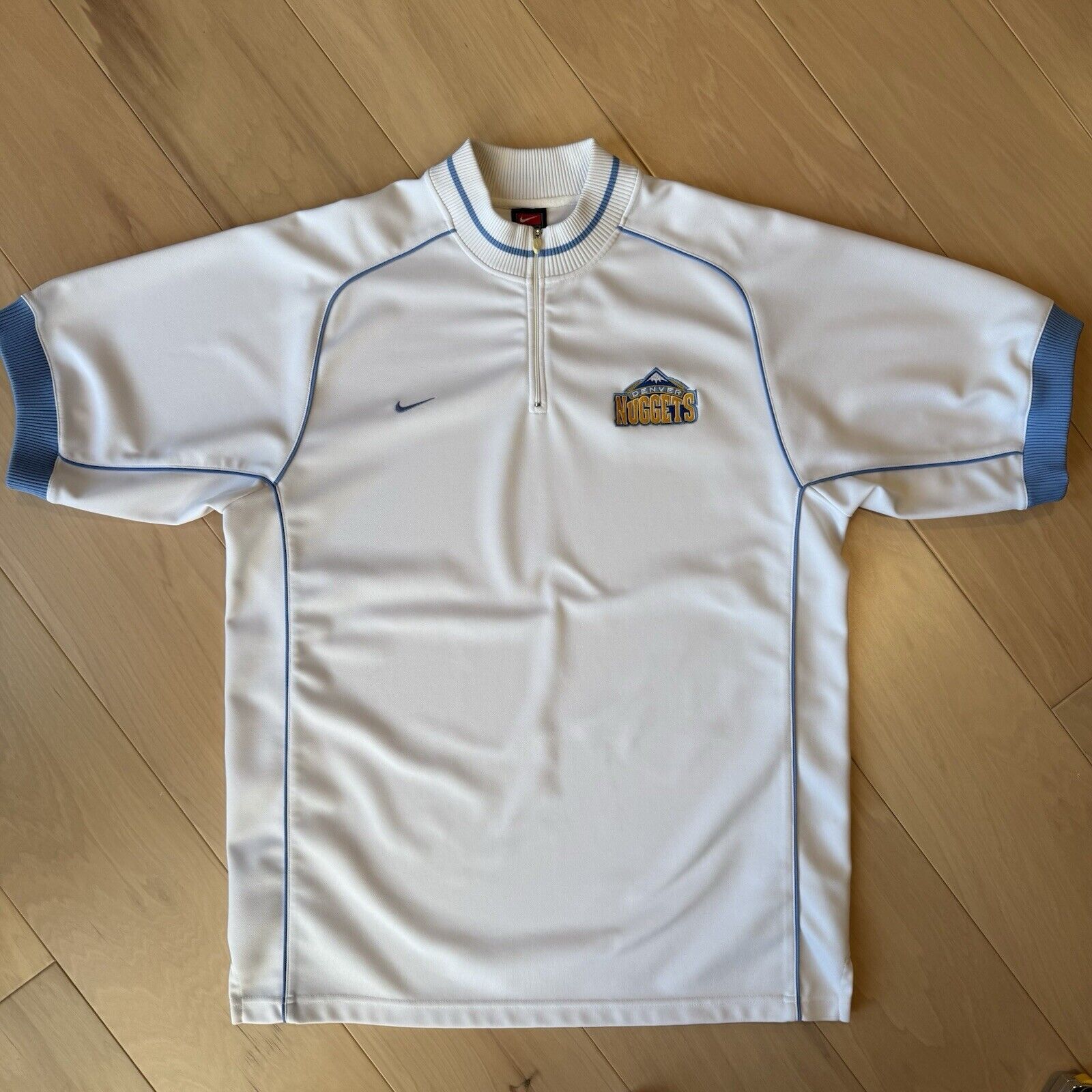 Nike × Vintage Vintage Denver Nuggets Shooting Shirt M Y2K Nike Warm Ups Size US M / EU 48-50 / 2 - 2 Thumbnail