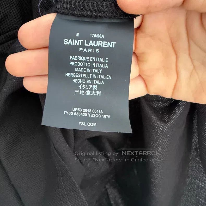 Saint Laurent Paris Saint Laurent Paris Snake Rose Heart Embroidered Polo Shir Size US M / EU 48-50 / 2 - 4 Thumbnail