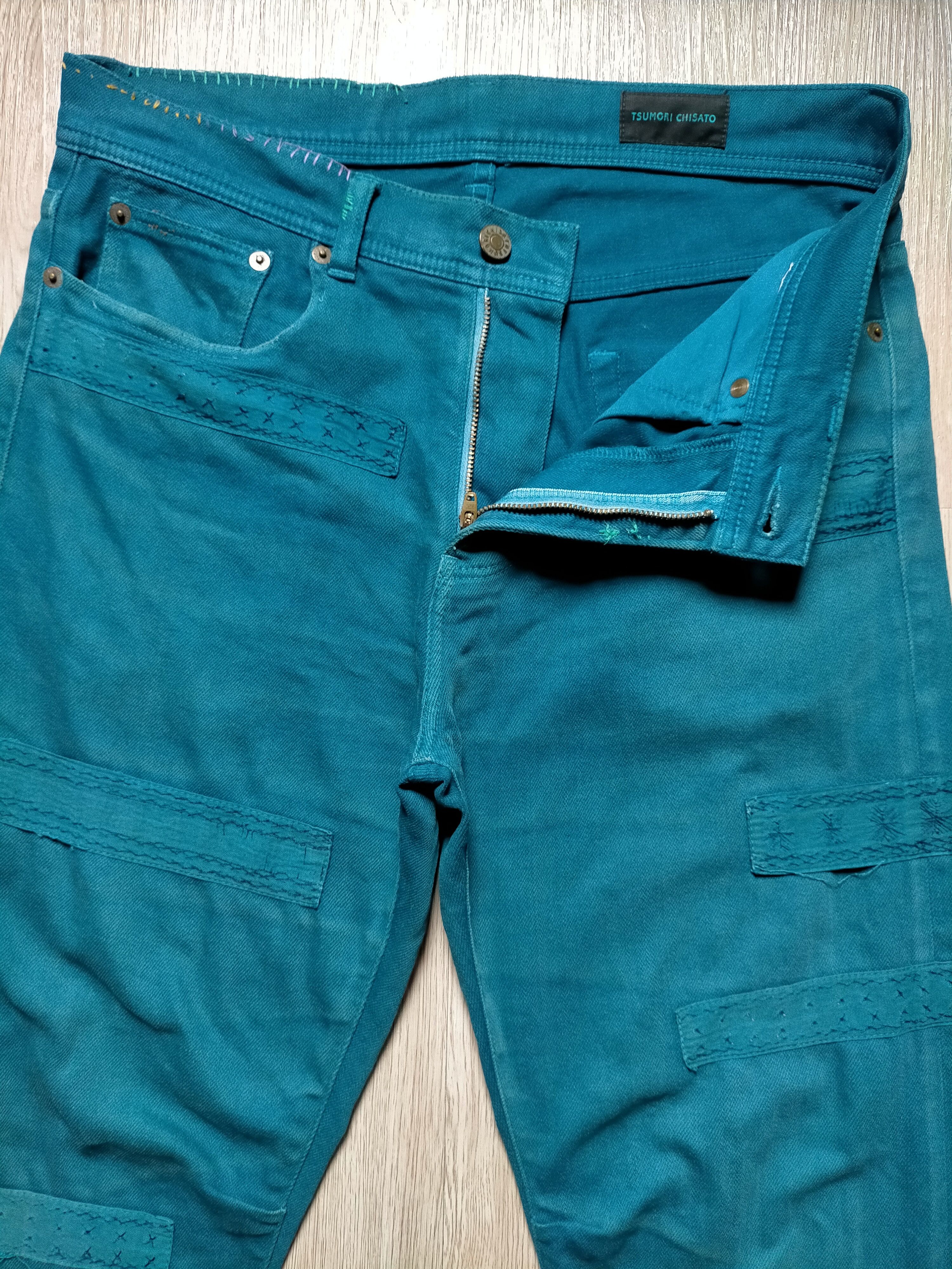 Issey Miyake × Tsumori Chisato × mercibeaucoup Tsumori Chisato Issey Miyake Patchwork Denim Pants Size US 31 - 6 Thumbnail