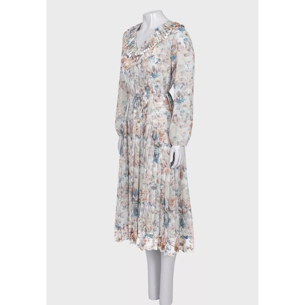 Zimmermann Zimmermann Floral Sheer Pleated DressSz. 2/M Size M / US 6-8 / IT 42-44 - 2 Thumbnail