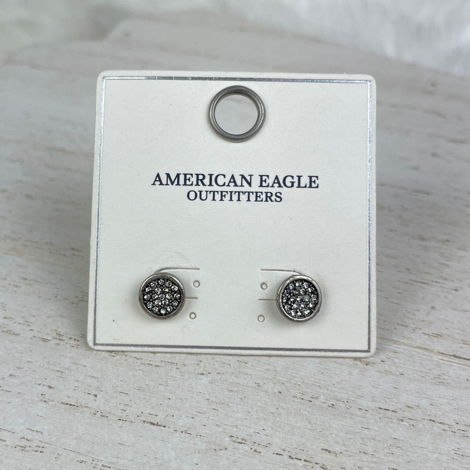 American Eagle Outfitters American Eagle Outfitters Silver Stud Earrings Rhinestones Size ONE SIZE - 1 Thumbnail