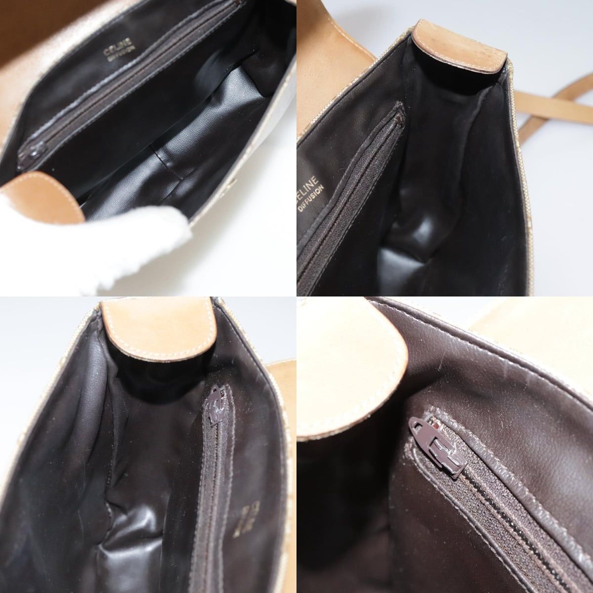 Celine CELINE C Sulky Shoulder Bag Pvc Beige Gold Size ONE SIZE - 12 Thumbnail