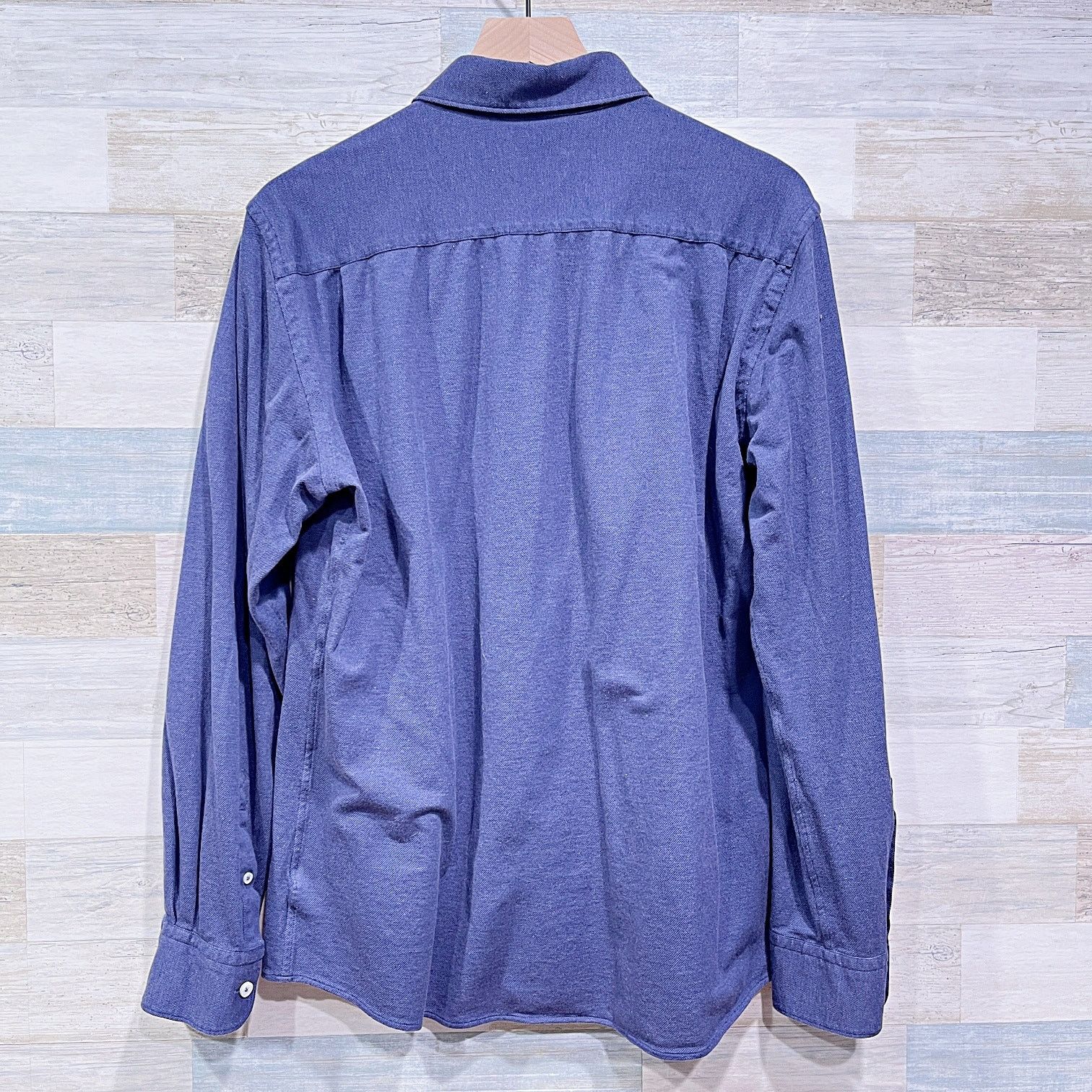 Ermenegildo Zegna Ermenegildo Zegna Cotton Pique Sport Shirt Blue Mens Large Size US L / EU 52-54 / 3 - 3 Thumbnail