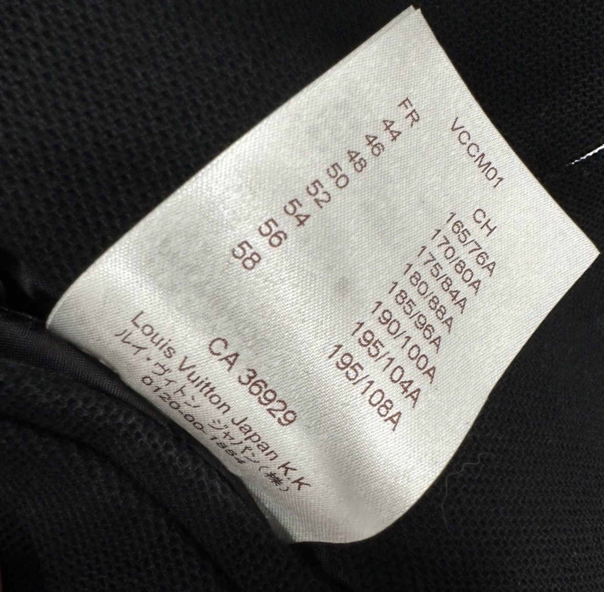 Louis Vuitton Men’s Peacoat Navy Size 52