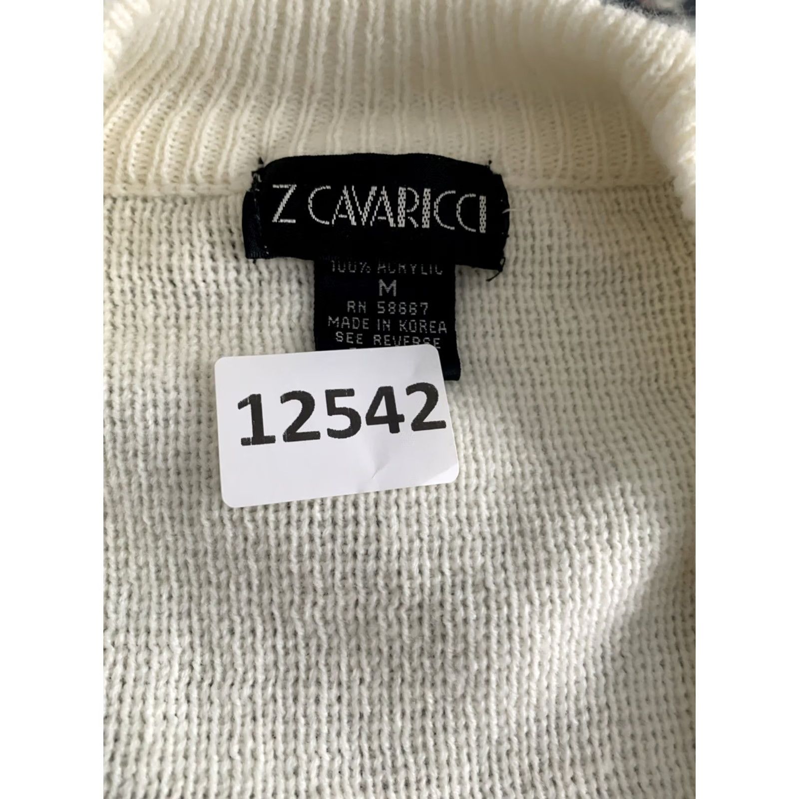 Vintage Vintage Z. Cavaricci Ivory Knit Suede Embroidered Cardigan Sweater Men’s M Size US M / EU 48-50 / 2 - 3 Thumbnail