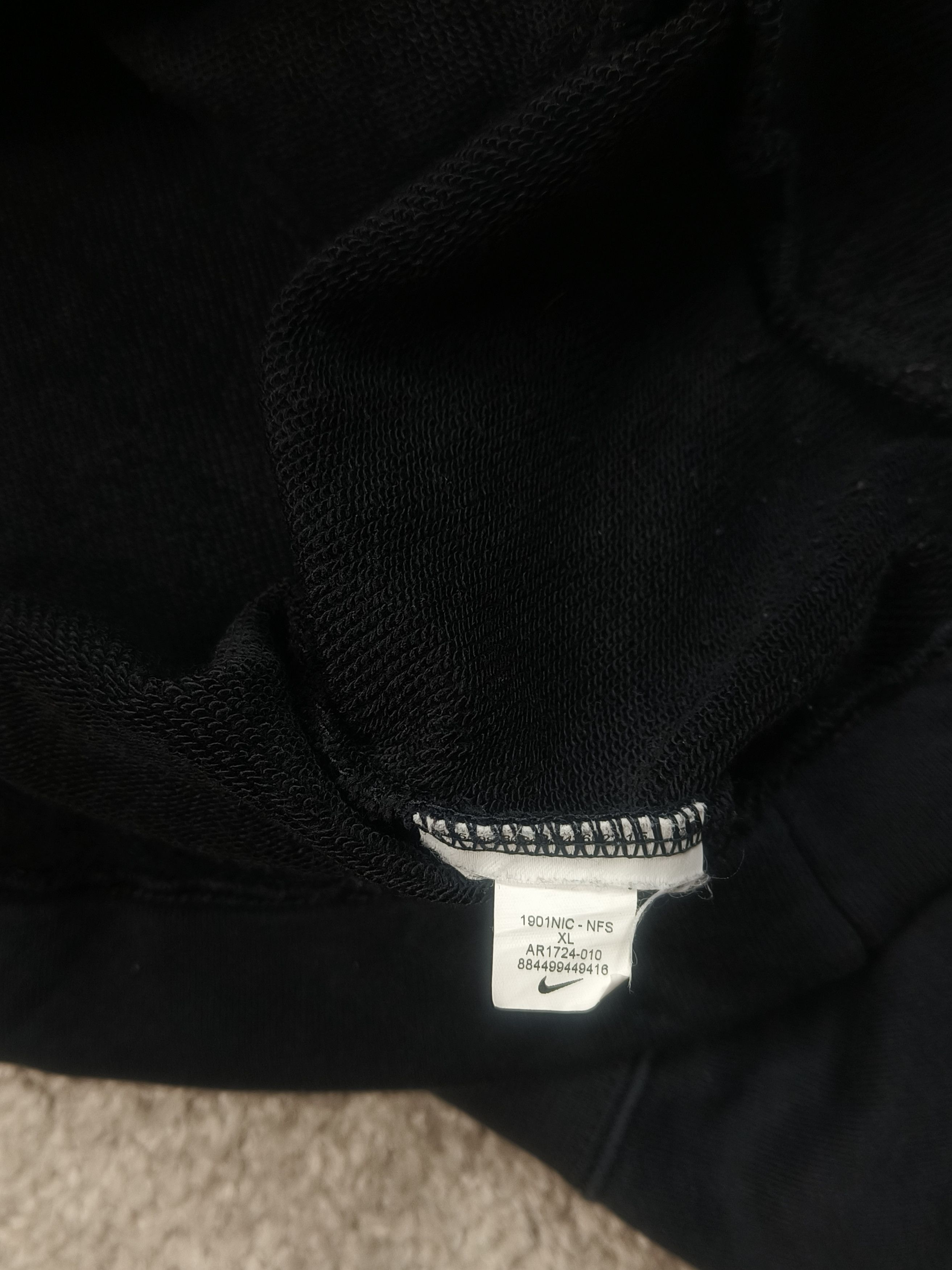 Nike Nike Sportswear Full-Zip Black Fleece Sweatshirt Hoodie Size XL / US 12-14 / IT 48-50 - 3 Thumbnail