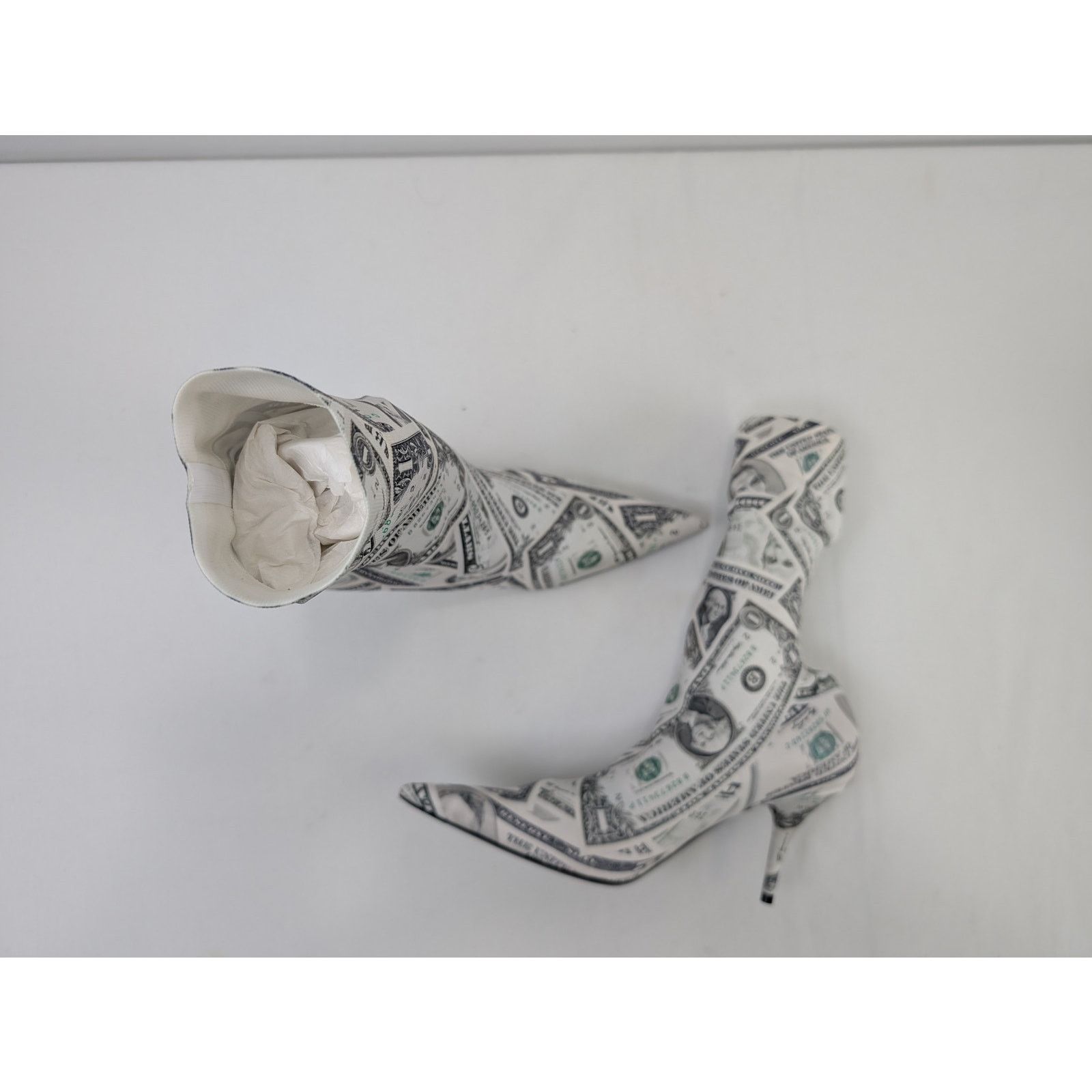 Balenciaga o1rshd1 Maille Impreimee Dollars Boots in Multicolor Size US 7 / IT 37 - 8 Thumbnail