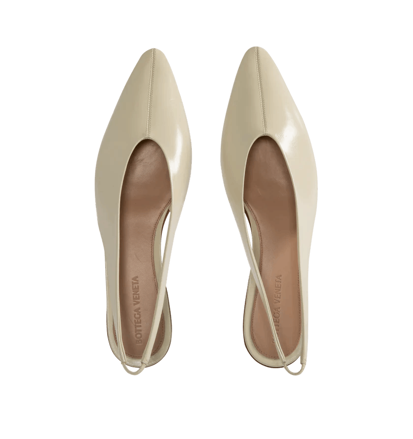 Bottega Veneta o1h1sh10526 Sofia Slingback Ballerina in Sea Salt/Off White Size US 6.5 / IT 36.5 - 2 Thumbnail