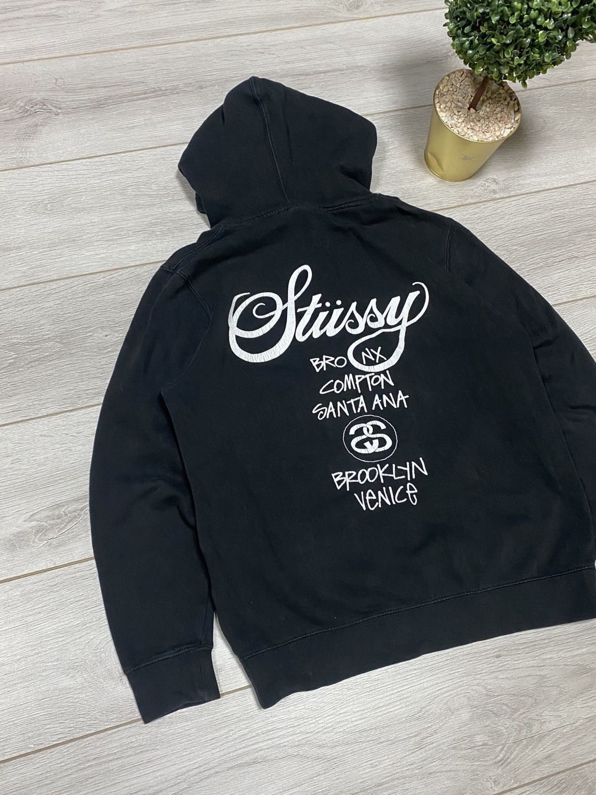 Stussy Stussy big logo vintage faded hoodie Size US M / EU 48-50 / 2 - 2 Thumbnail