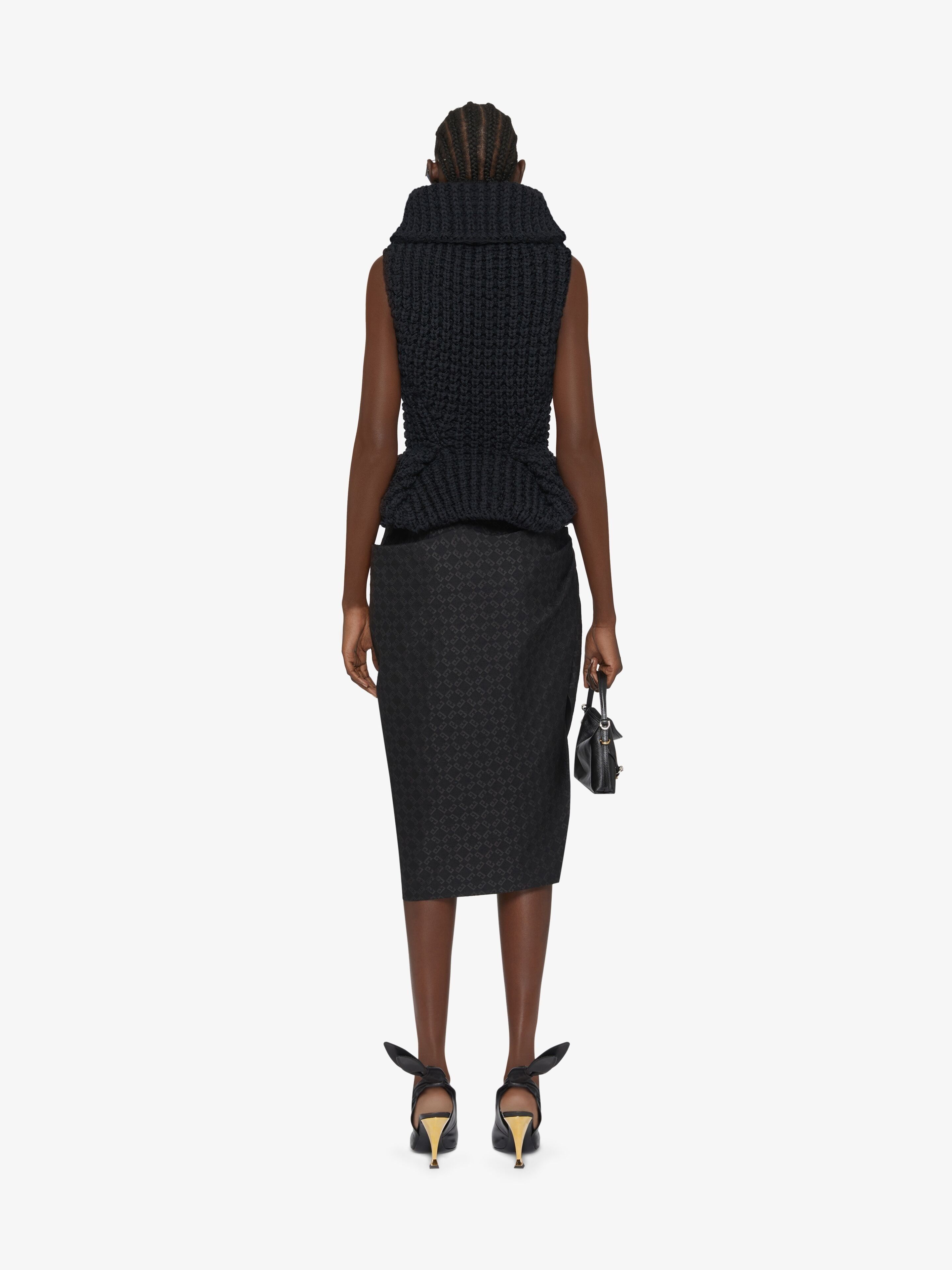 Givenchy o1srvl11e0725 Draped Midi Skirt in Black Size 24" / US 00 / IT 34 - 4 Thumbnail