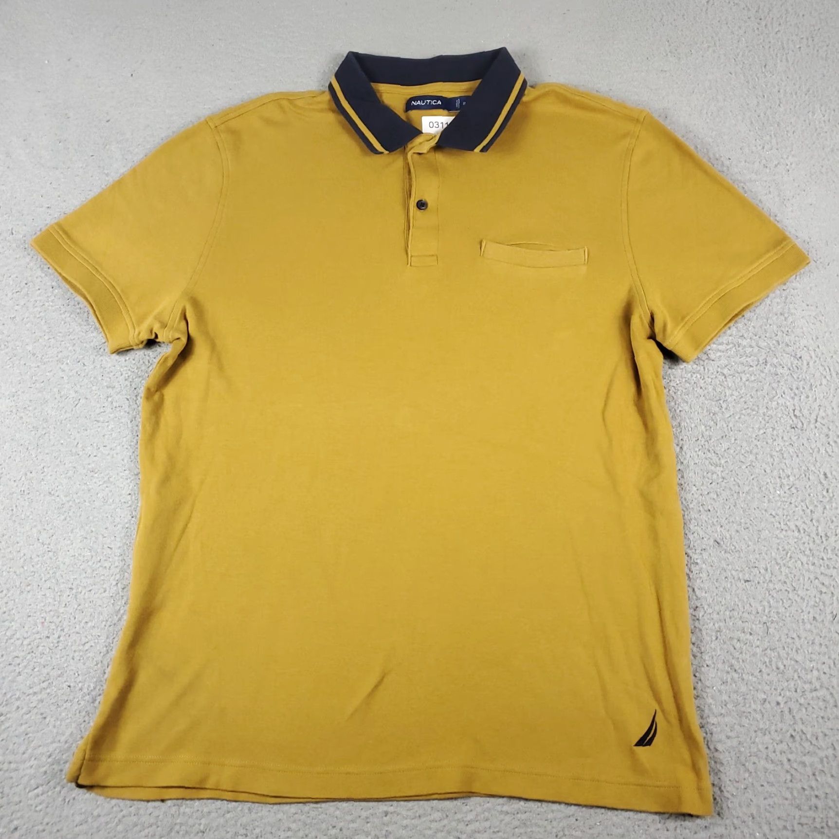 Nautica Nautica Polo Shirt Mens XL Beige Black Solid Short Sleeve Casual Polo Adult XL Beige Nautica Polo Mens XL Beige Black 90s Classic Preppy Mens Size US XL / EU 56 / 4 - 2 Thumbnail